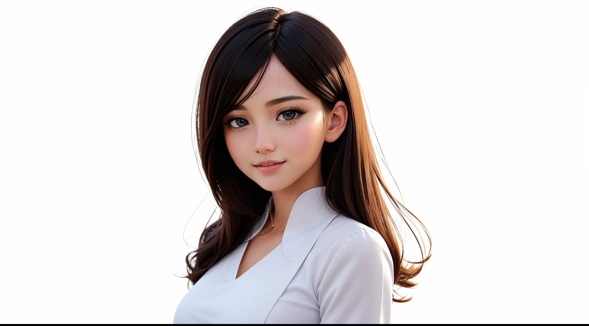 (Best quality, 4k, high resolution, masterpiece: 1.2), (high resolution), cinematic texture, super detail, (photo fidelity: 1.37), RAW photos, exquisite skin details, official artwork, Unity 8k wallpaper, (subtle, soft lighting), exquisite details, soft lines, cinematic appearance, high saturation, precise anatomy, accurate human structure, volume fog, exquisite girl, slim body, Full body, 1 girl, long hair, black hair, soft, looking at the audience, smiling, white cheongsam
