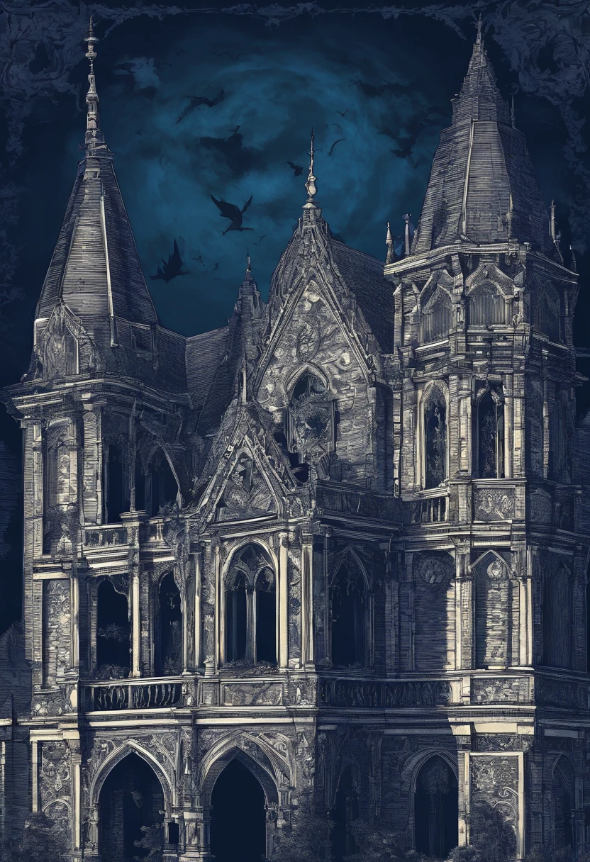 dark blue sky, A fire, Something new, Blink - and - you - lose - details, Wicano, Dark and creepy gothic, Romantic Gothic, Dark ornate gothic