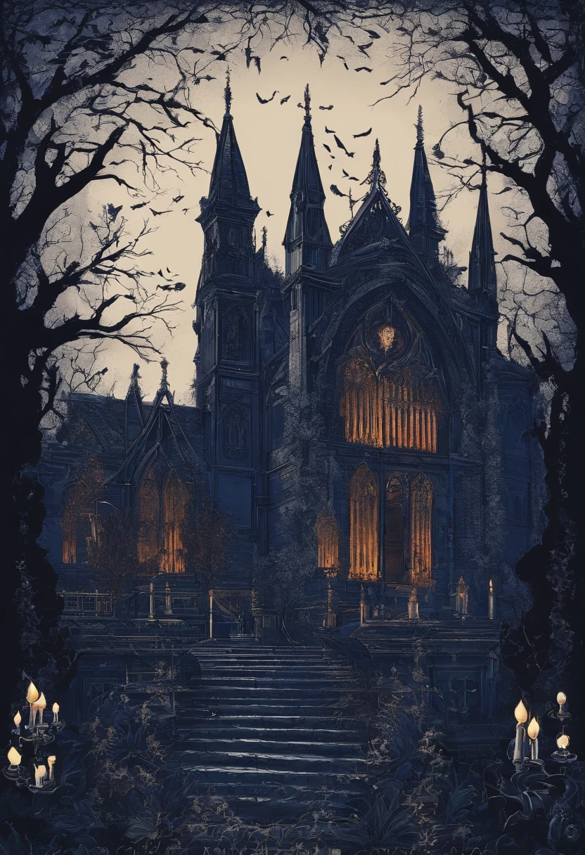 dark blue sky, A fire, Something new, Blink - and - you - lose - details, Wicano, Dark and creepy gothic, Romantic Gothic, Dark ornate gothic