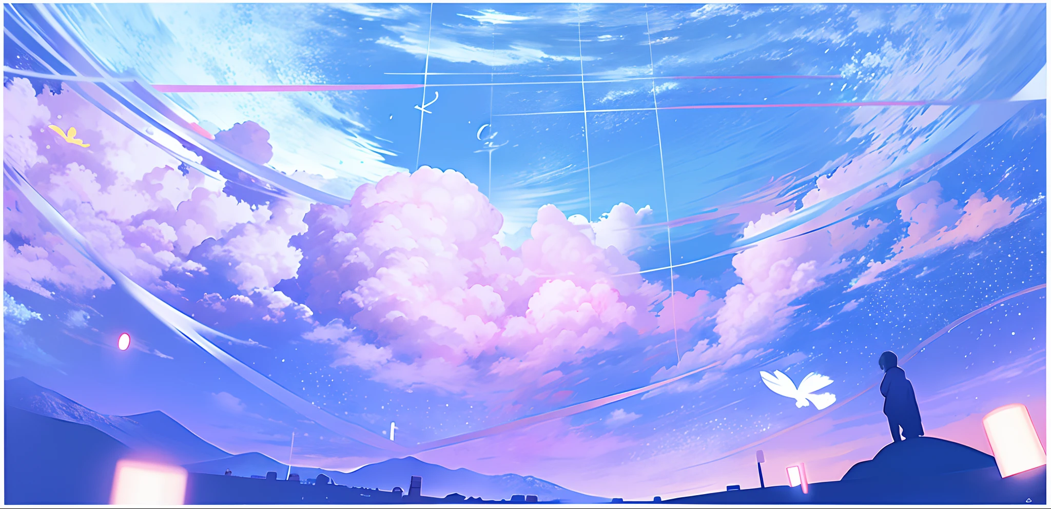 Illustration of a man standing on the windowsill of a space station, by Ni Yuanlu, author:Xia Gui, dreamlike illustration, author:Yan Hui, author:Xuxu Solar, author:Xu Xi, by Ye Xin, blurry and dreamy illustration, inspired by Ma Yuanyu, lofi album art, by Yang J, blurry and dreamy illustration, A beautiful artwork illustration