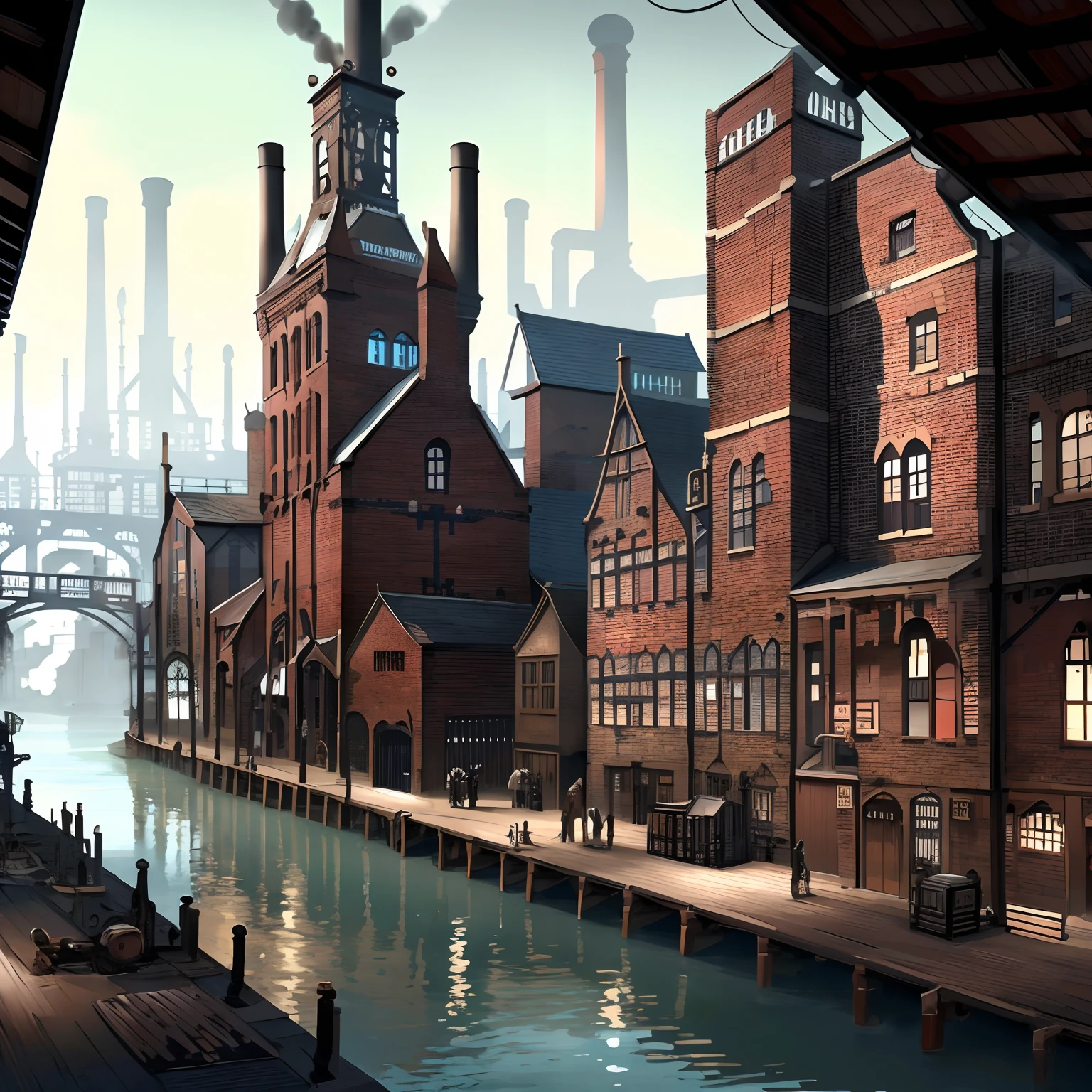 Victorian Punk AI
factory、detaileds、Convoluted、harbour