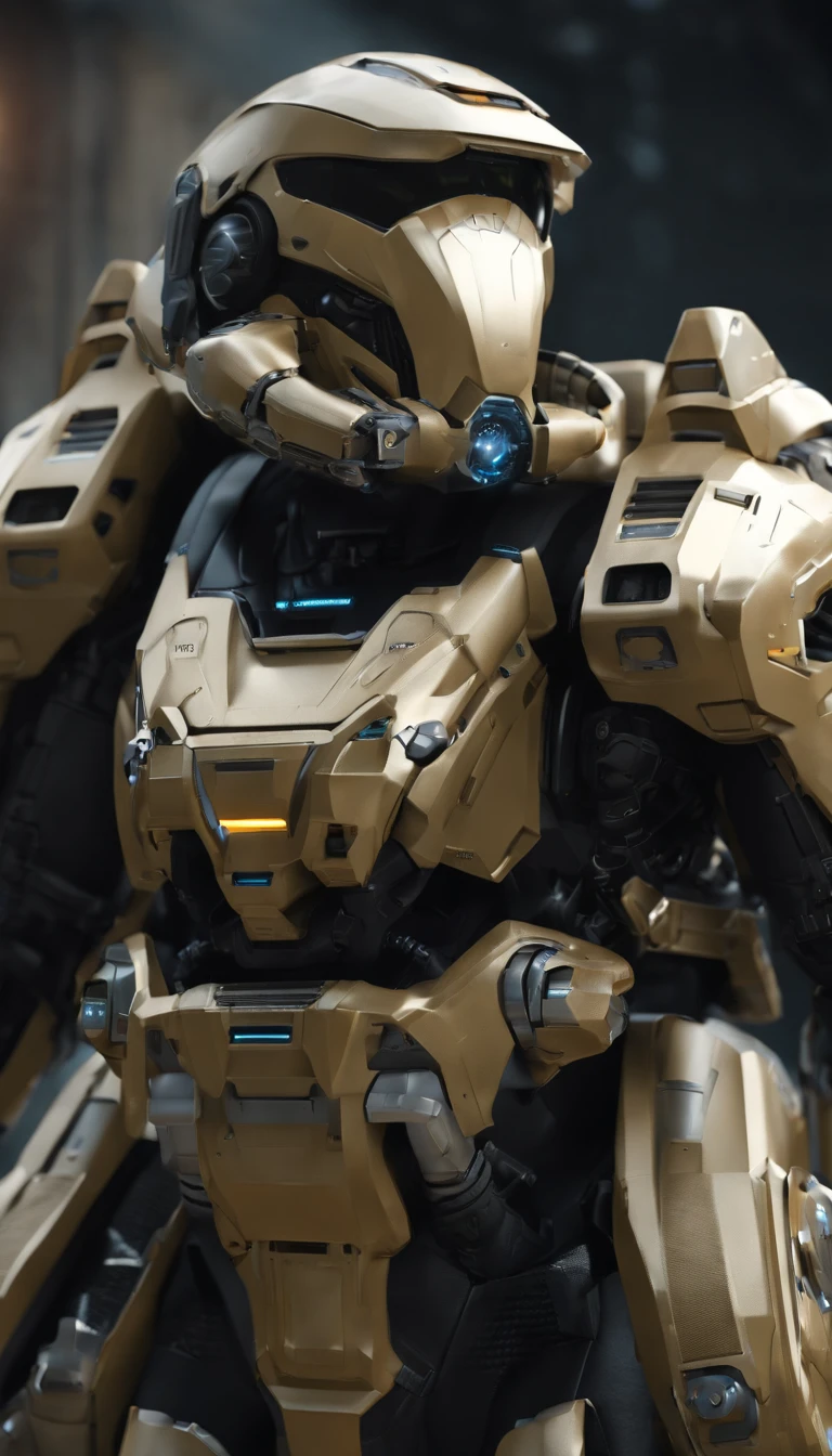 “(best quality,4k,8k,highres,masterpiece:1.2),ultra-detailed,realistic,physically-based rendering,professional,high-tech military exosuit,2 meters tall,mecha,plasma cannon on the right shoulder,missile launcher on the left shoulder,Gatling machine gun on the left hand,futuristic”