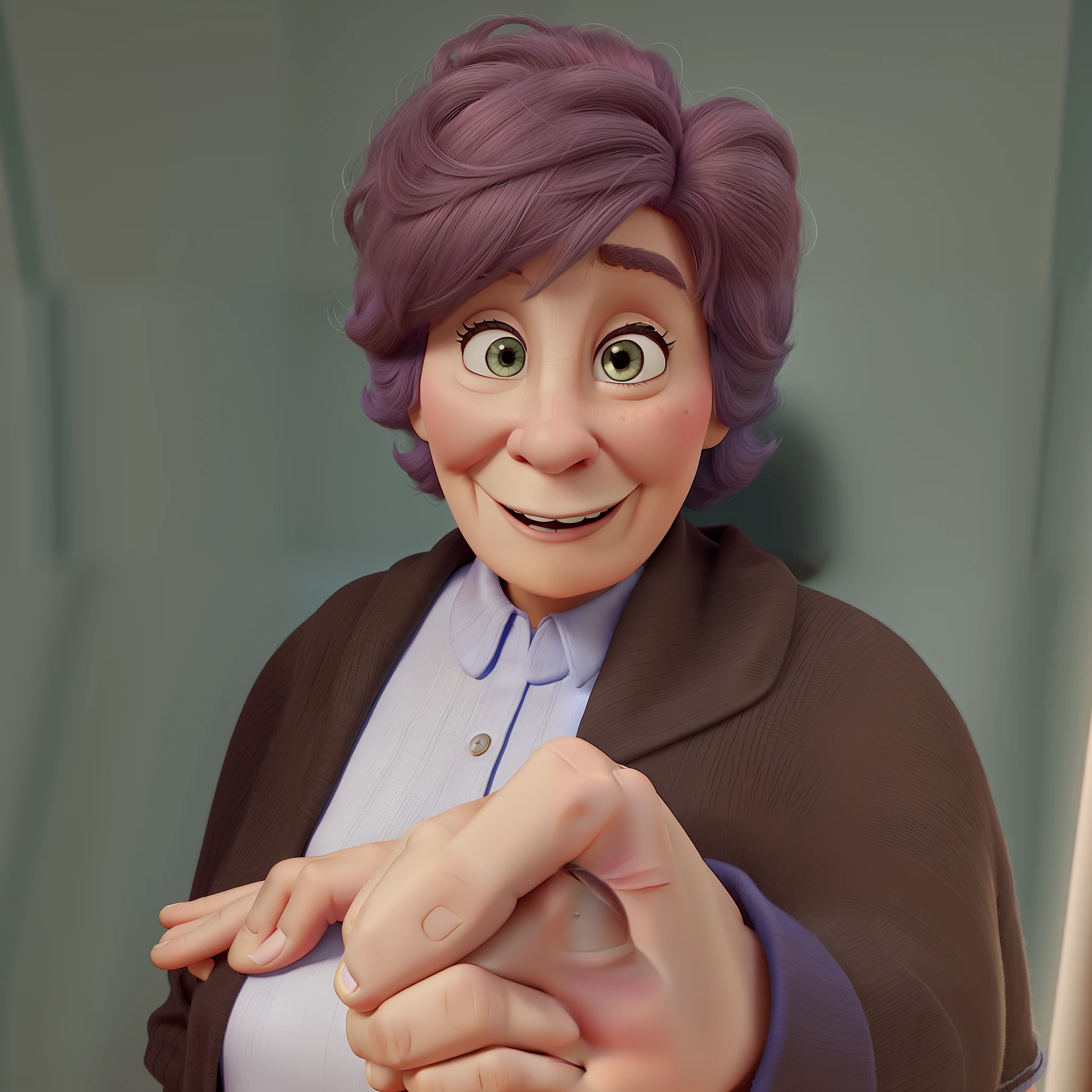 Disney Pixar style granny, high high quality, best qualityer