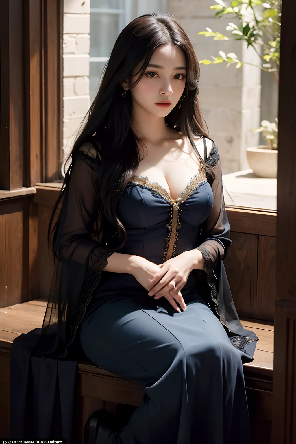 high quality, 8K Ultra HD, hyper-realistic portrait of a captivating woman, The woman is portrayed in a moonlit setting, her features bathed in a soft, (full body),pose from various angles,diffused glow that accentuates the delicate nuances of her expression. The artist, drawing from Sargent's precision, captures every subtle contour of her face, the intricacies of her gaze, and the cascading strands of her hair, In this mysterious ambiance, the artist employs da Vinci's mastery of shadow and light, creating an alluring interplay that accentuates the enigmatic aura surrounding the woman, Shadows dance across her features, enhancing the depth of her gaze and adding a touch of secrecy to the composition, by Chalit, highly detailed,