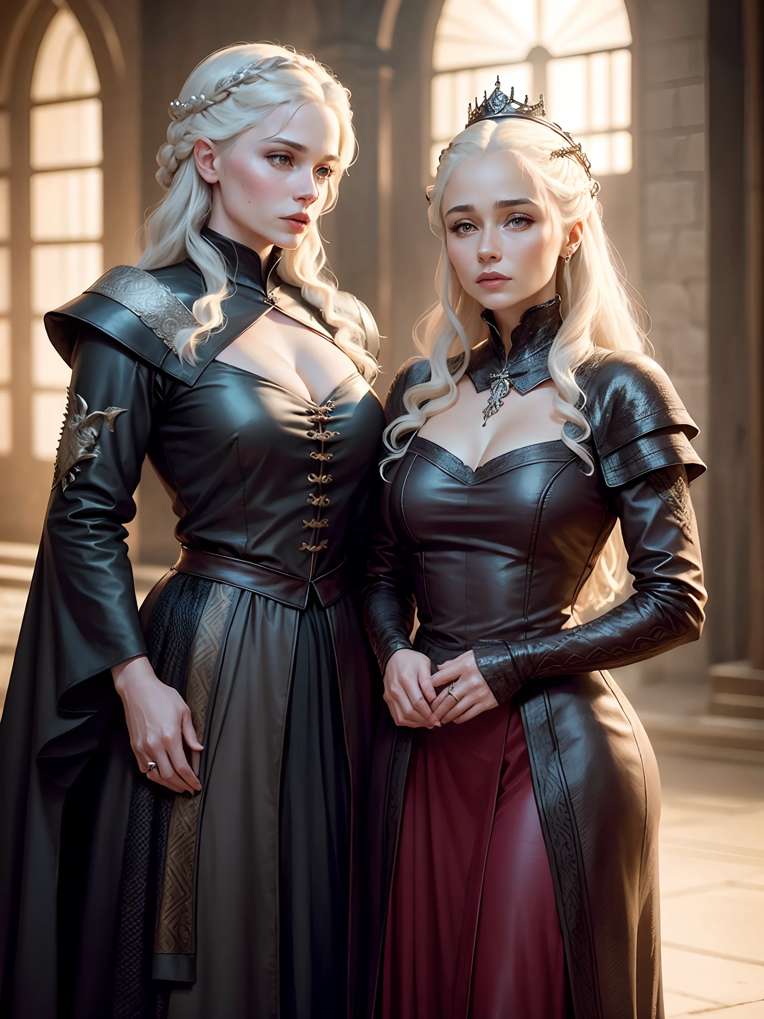 dragon and a pretty queen, game of thrones inspired movie, mature woman, pretty woman