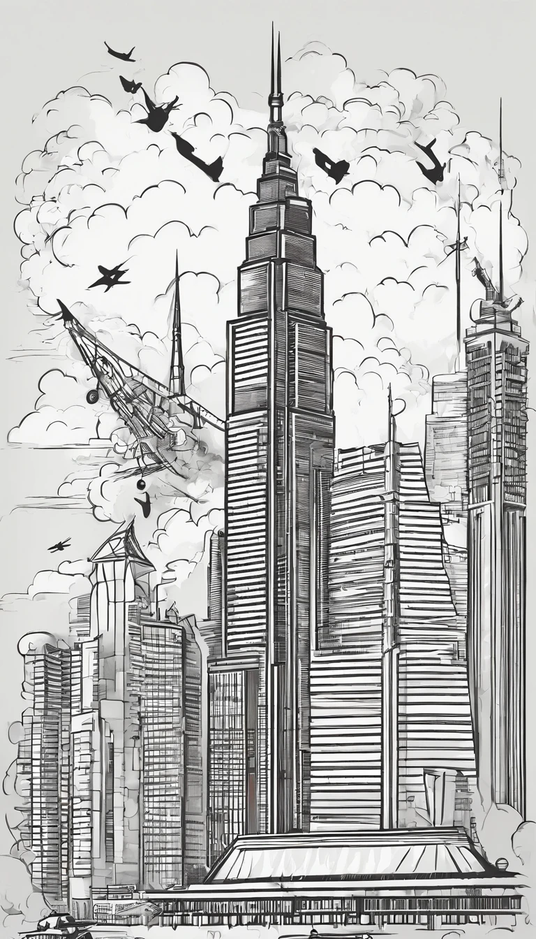 Terrorist attacks in the United States，The plane crashed into the Petronas Twin Towers，Smoke billowed from the explosion。