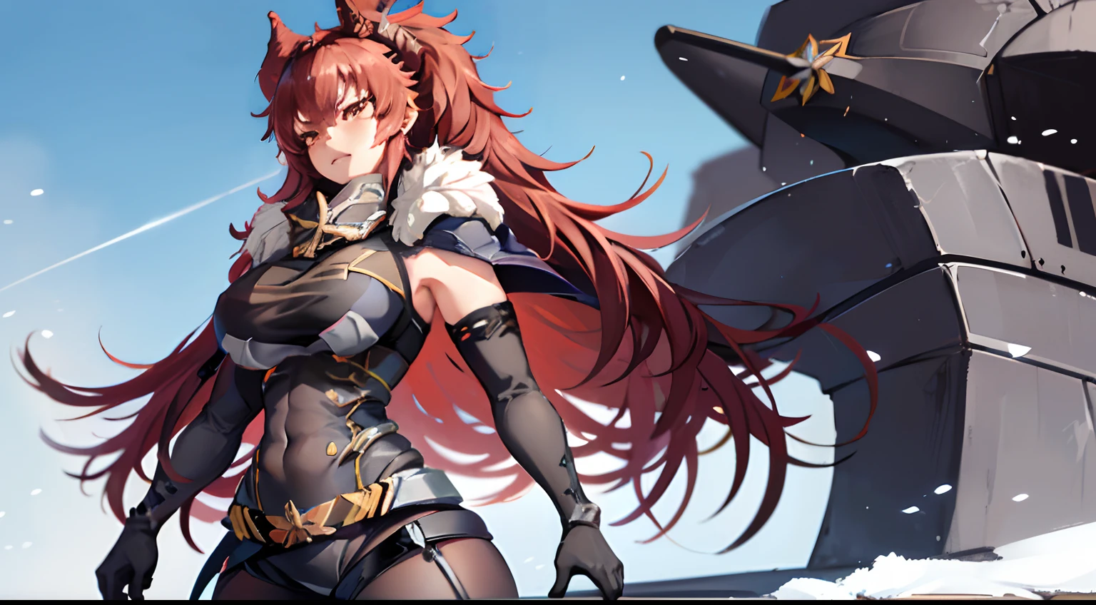 zentreya, sovetskaya_rossiya_(azur_lane), sovetskaya_rossiya_(the_lackadaisical_lookout)_(azur_lane), snrossiyasfw, snrossiyalackad, ashera, hair, ornament armor bodysuit, black gloves