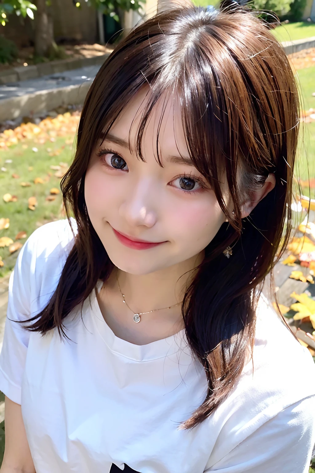 (masterpiece, highest quality, photo-realistic, official art:1.4), (UHD, 8K quality wallpapers, High resolution, RAW photo, film grain:1.2), (shiny skin), professional lighting, Physically based rendering, award-winning, highly detailed skin, (highly detailed face and eyes, clear pupils), Carl Zeiss 300mm F/2.8, Depth of bounds written, break, 1 girl, alone, Cute 24 year old Korean girl, (Nogizaka idol:0.7), (Korean idol cameltoe), (Shiny straight black hair, bust length straight hair, straight bangs:1.3), extra round face, (single eyelid), (Laughter:1.3), Beautiful white teeth too, (I am wearing a plaid long sleeve flannel shirt.:1.3), (Trekking Pants, trekking boots:0.7), (chest is emphasized, medium breasts with good shape,:0.8), (looking at the viewer), break, (In the forest of Yosemite National Park), winter daytime, warm sunshine, (Half Dome in the background:1.2), (seductive pose, dynamic angle:1.3), upper body shot,