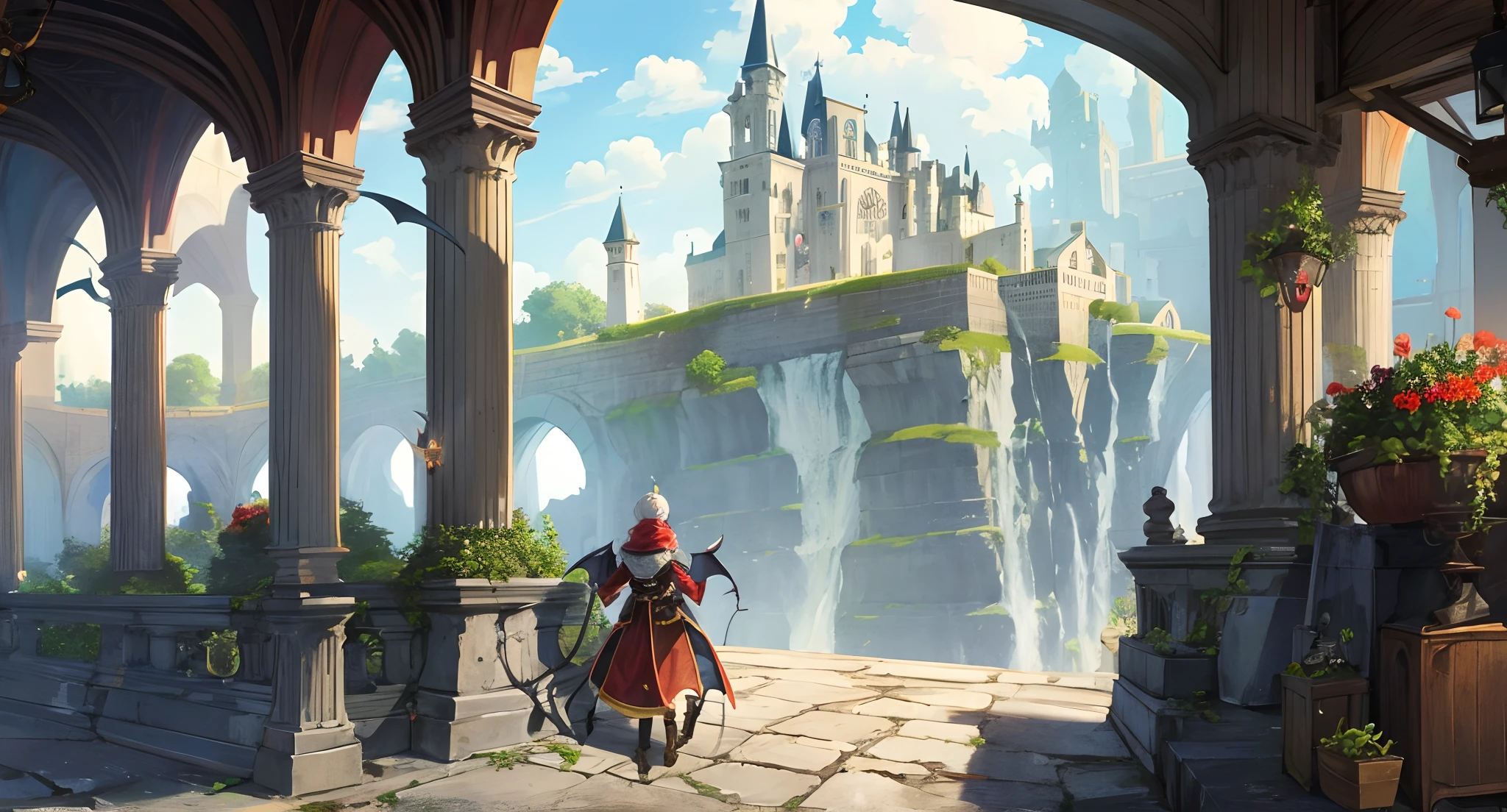 Head to the Demon King's castle over the steep cliffs、Brave Party: