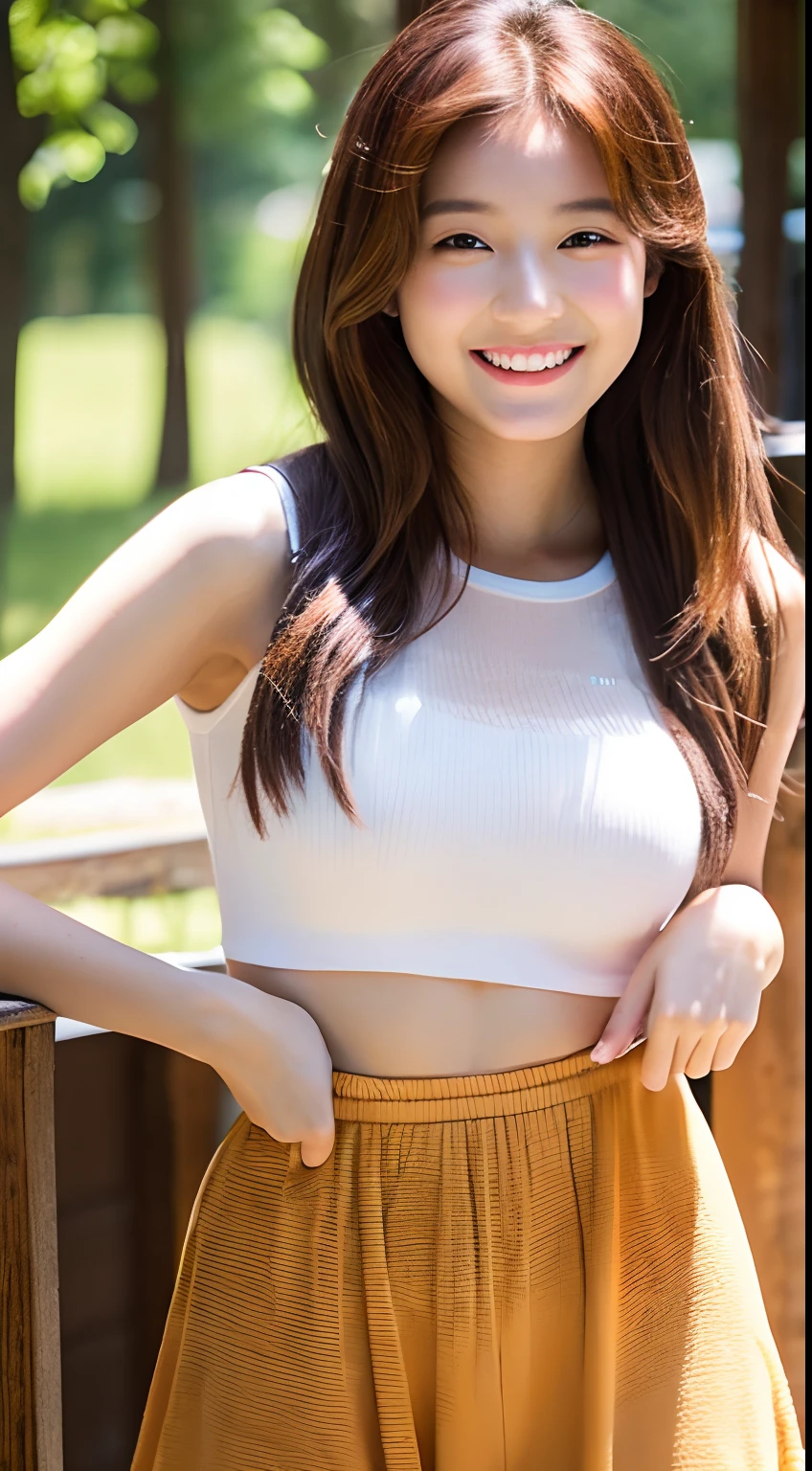 20yr old、Beautie、Cute smile、mont、Sunnyday、hotpants