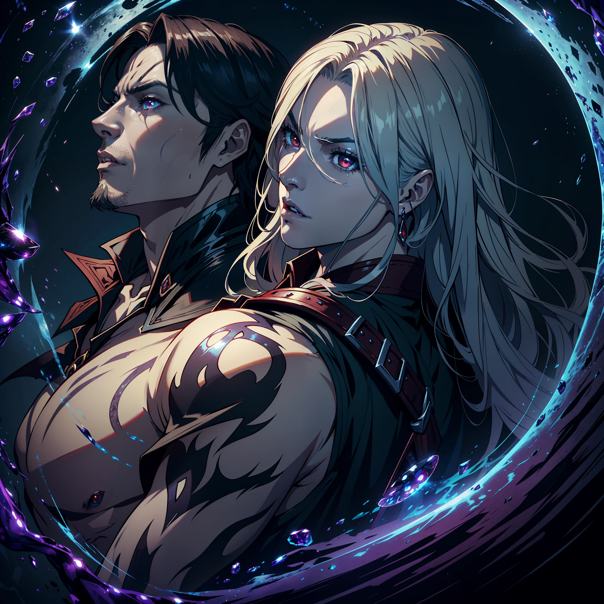 Castlevania Lord of Shadows hyper realistic super detailed face portrait zoom sexy sexy sexy sexy sexy sexy sexy eyes sexy crystal red eyes beautiful muscular mature face man scary eyes demonic mirror crystal appearing from the infernal moon hyper realistic super detailed dynamic shot master scene cutscenes legendary epic movie