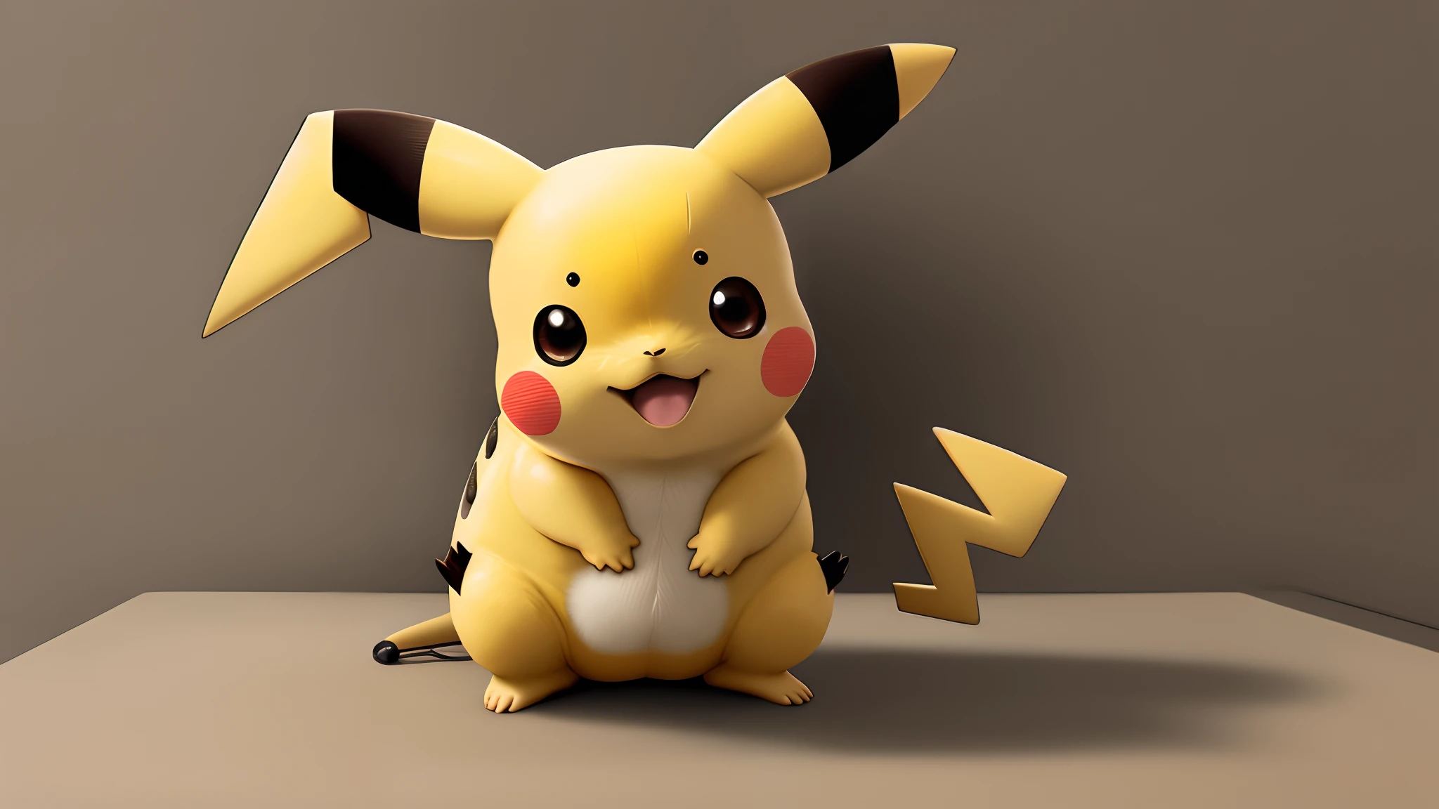 Desenho ultrarealistico do pikachu treinando