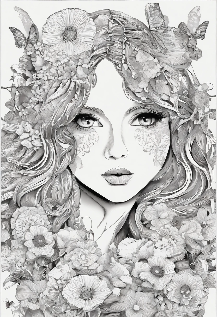 Spectacular painting、(1little girl:1.6)、、美丽的面容、beautidful eyes、Abstract pattern background、Artistic style、Colorful colors、Mark Gruchan、Damien Hirst、Katalin Ilyinka、(masutepiece, Best Quality, High quality, hight resolution, Ultra-detailed),