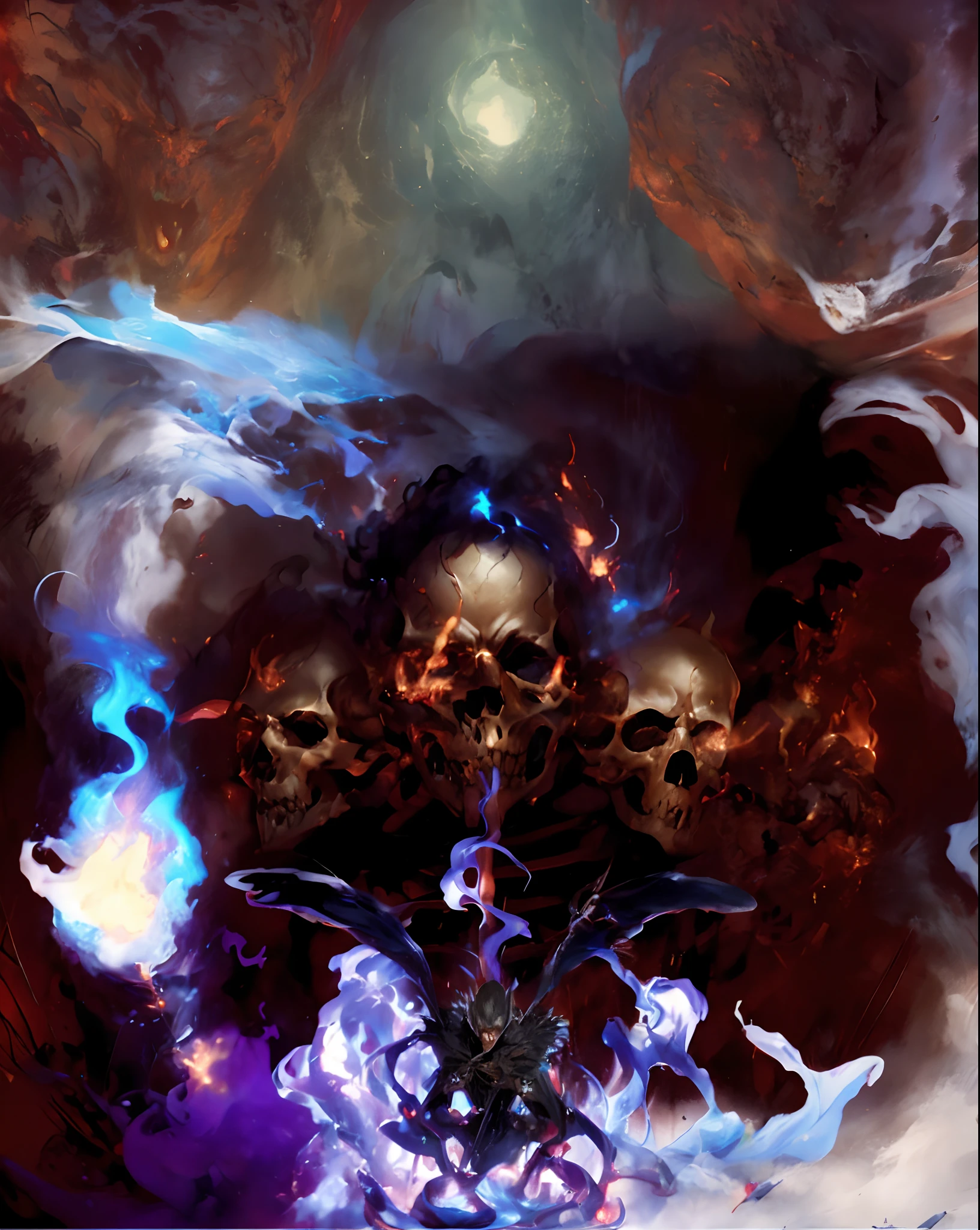 High Resolution, High Quality , Masterpiece .Hyper-realistic ink drawing with surreal colors, elements of absurdity in the style of Gerald Brom featuring post mortems aflame as a reference to tim Burton,bloodletting, broken hearts, pillls, and hemoglobin bubbles ascending into a firie sky, chiaroscuro lighting enhancing symbols of departed love, a Ufo adorned with angels emitting an air of melancholy, atmospheric mood. Macabre horror,scary stories slight details, surrealism, expressionism