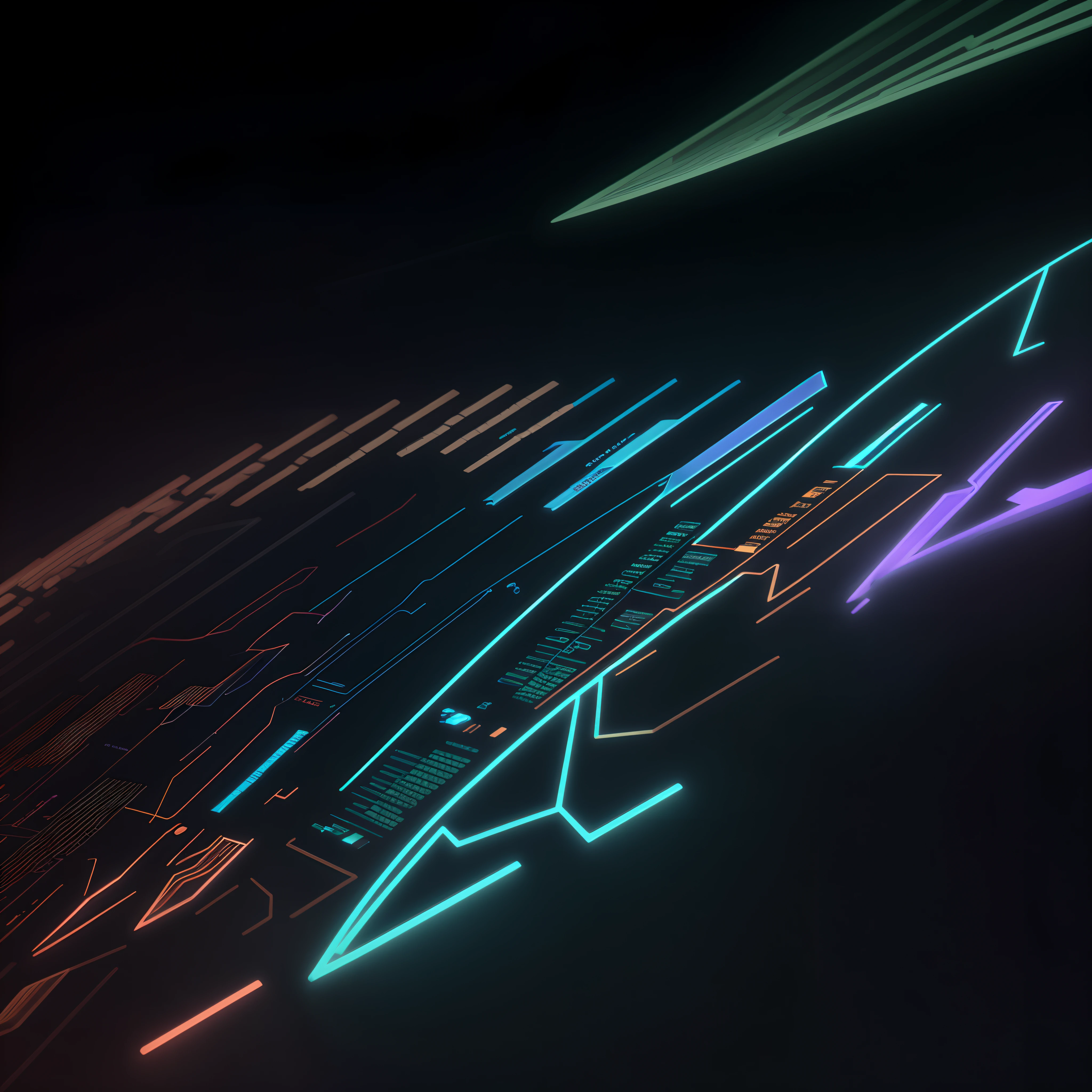 Engaging 3D visualization featuring stunning graphs、glinting