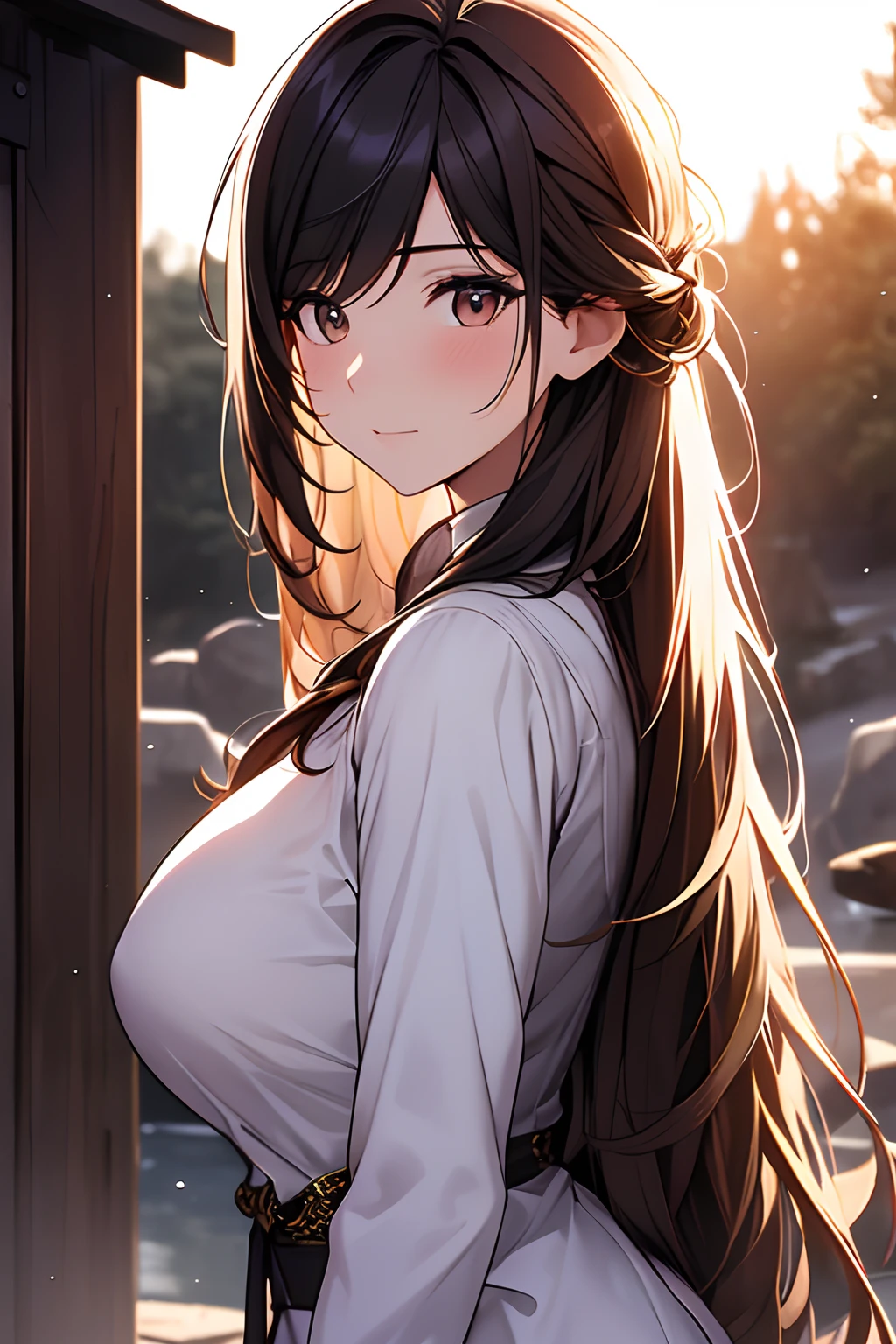 ((very detailed CG)), ((8k)), hot spring, a girl, solo, beautiful face, very long hair, unparalleled masterpiece, exquisite CG render, Upper body,Big breasts, big tits,Best quality, masterpiece, ultra high res, (real person,fashion photography portrait,photograph), (cowboy shot), deep shadow, low key ,,,,, ,(pureerosface_v1:0.5), chang, glowing, dish hair, light master,long sleeves,qingsha