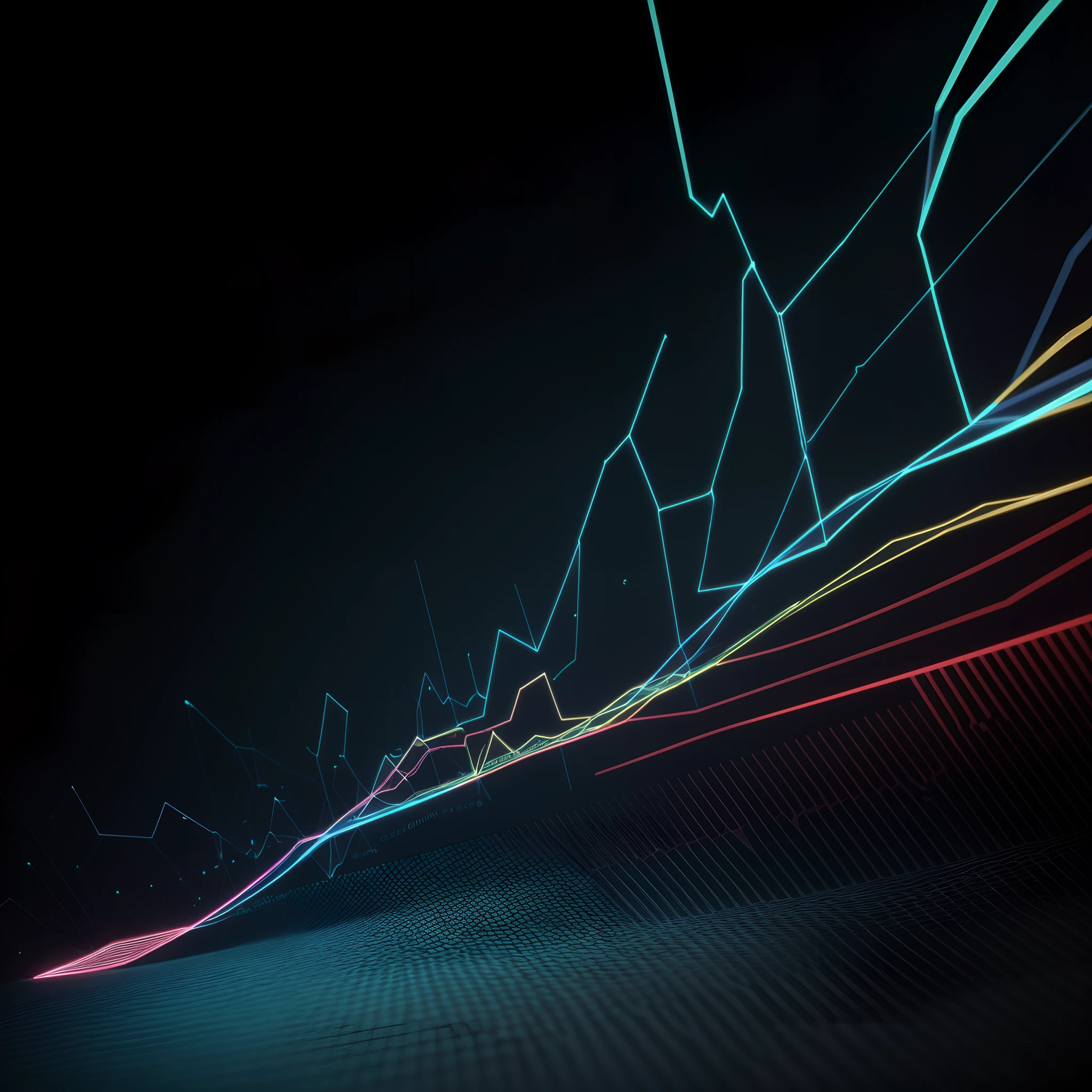 Engaging 3D visualization featuring stunning graphs、glinting