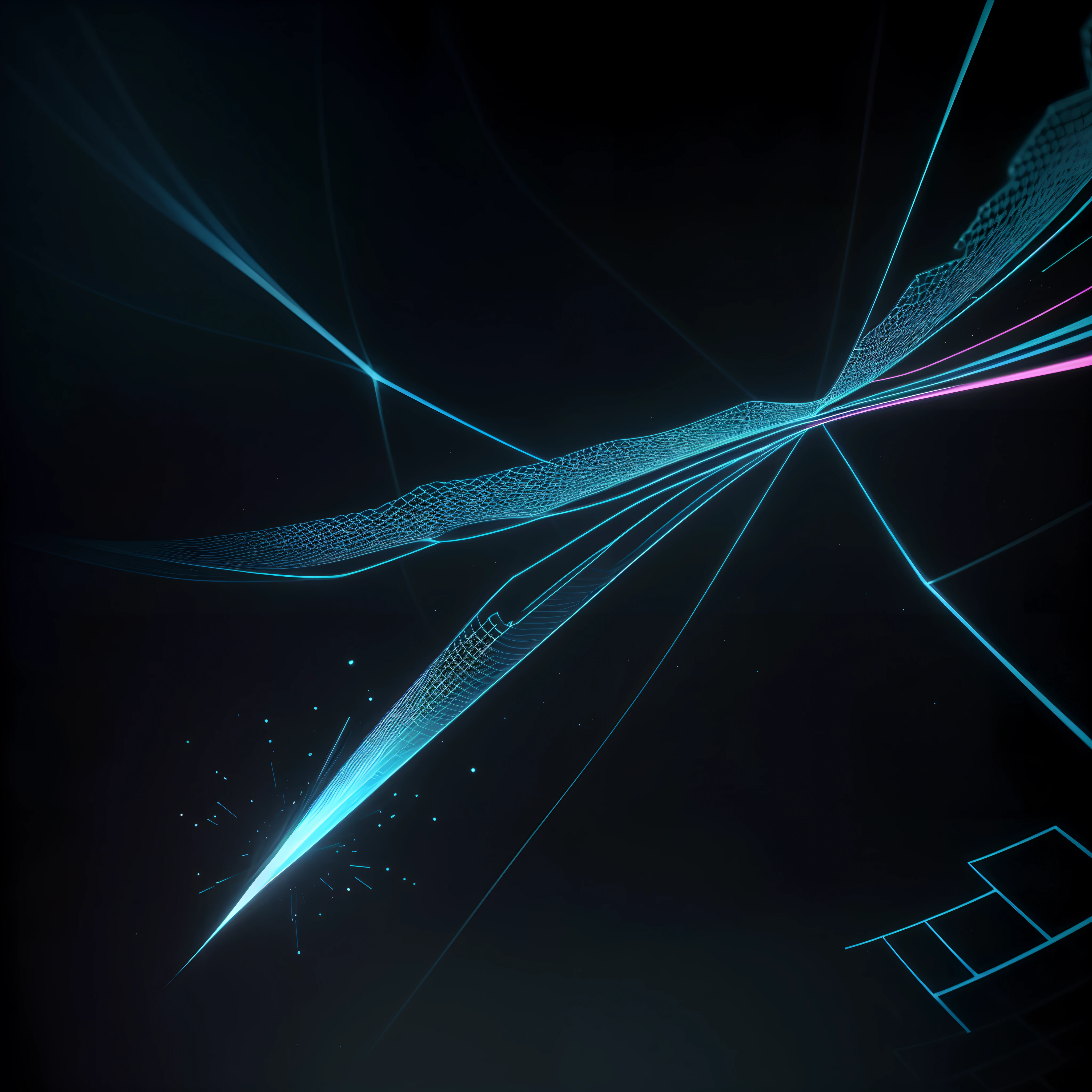Engaging 3D visualization featuring stunning graphs、glinting
