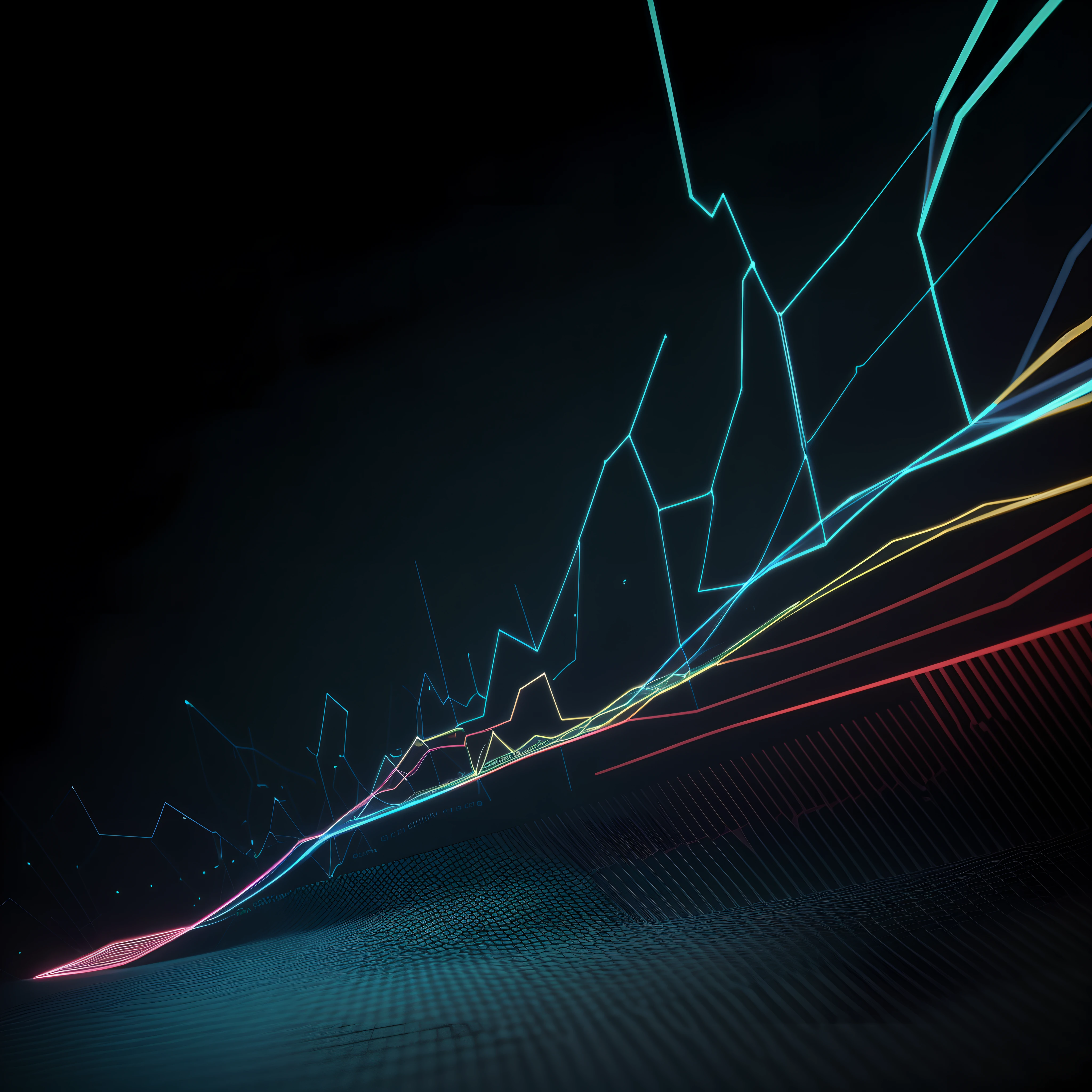 Engaging 3D visualization featuring stunning graphs、glinting