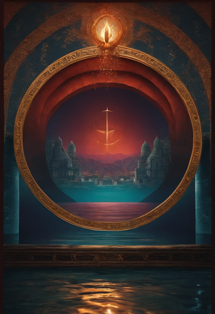symbole d'oni dans un cercle fin