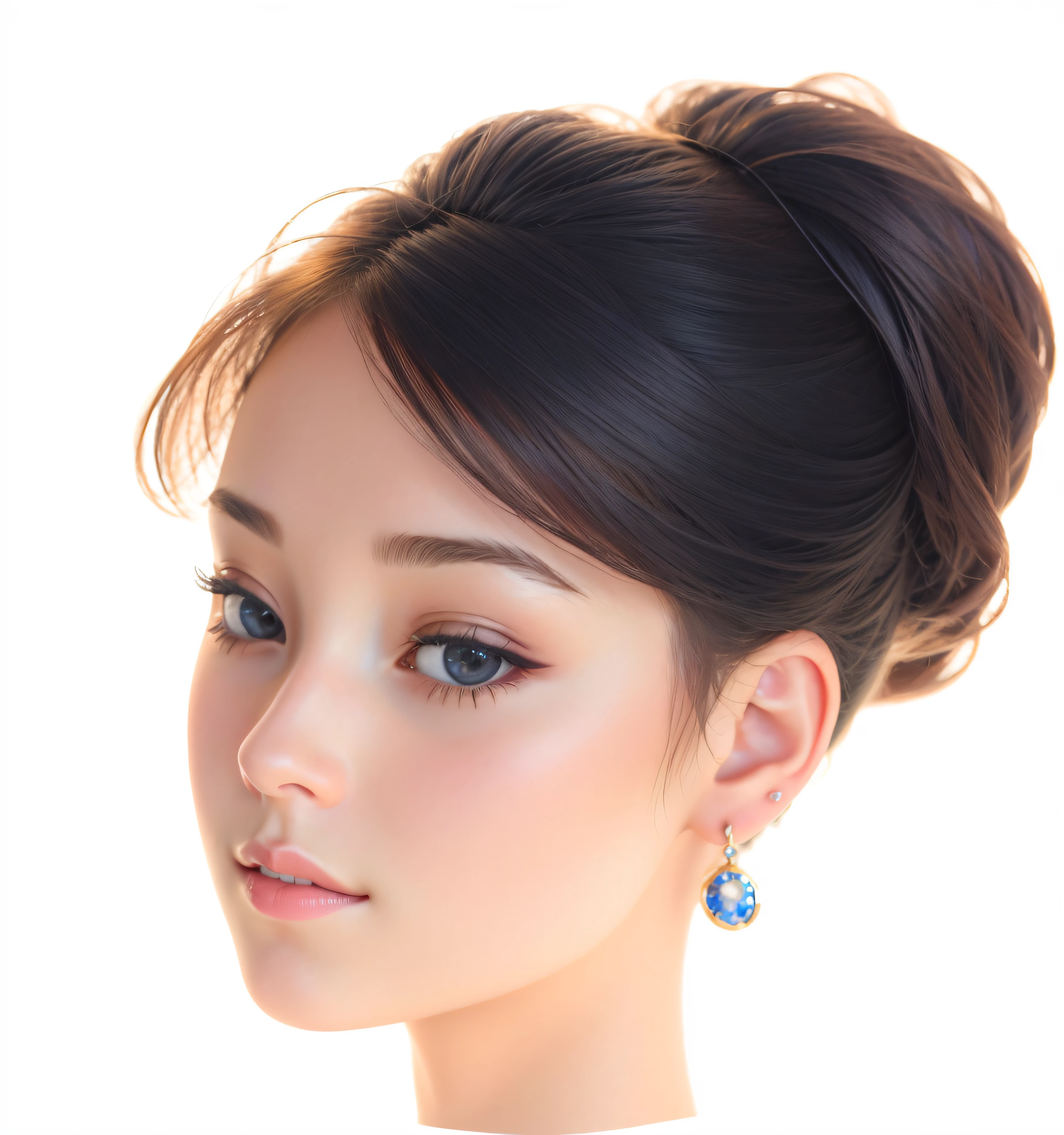 (Best quality, 4k, high-resolution, masterpiece: 1.2), (high-resolution), cinematic texture, super detail, (photo fidelity: 1.37), RAW photos, (head close-up), exquisite skin details, official artwork, Unity 8k wallpaper, (subtle, soft lighting), exquisite details, soft lines, cinematic appearance, high saturation, precise anatomy, volume fog, exquisite girl, 1 girl, Black hair, soft, looking at the audience,