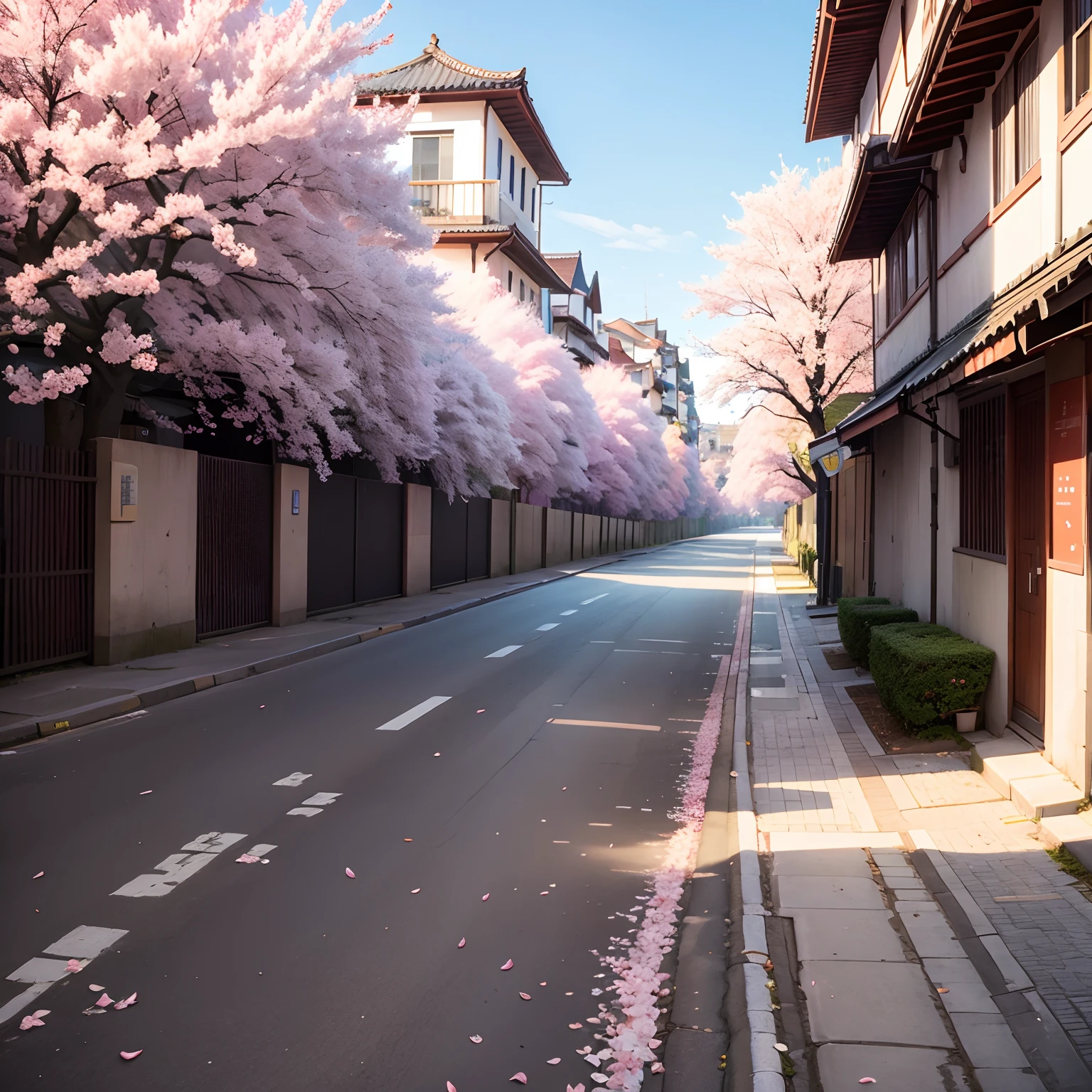 Cherry blossom And Street