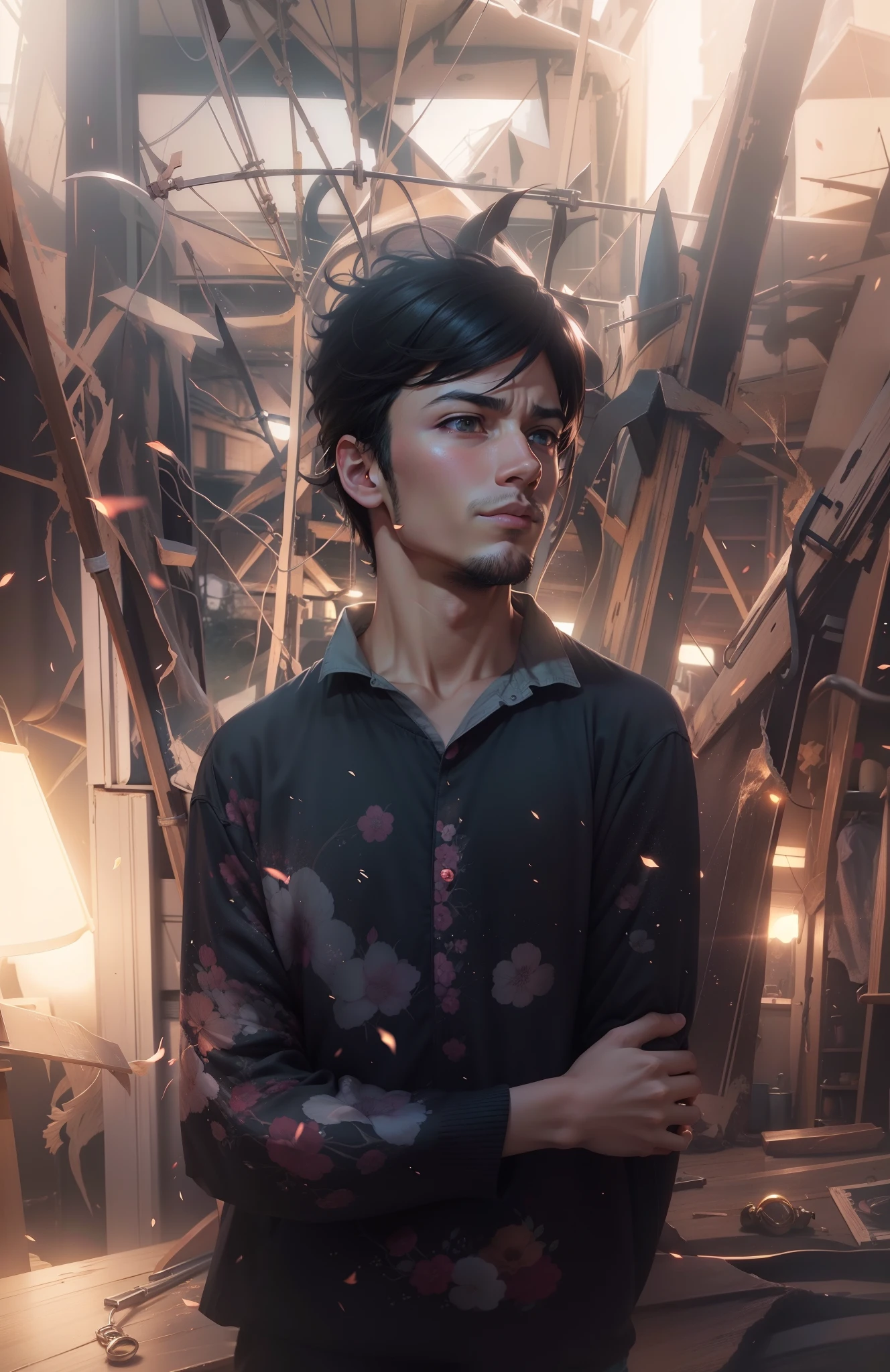 Change this image to anime in such a way that it looks real