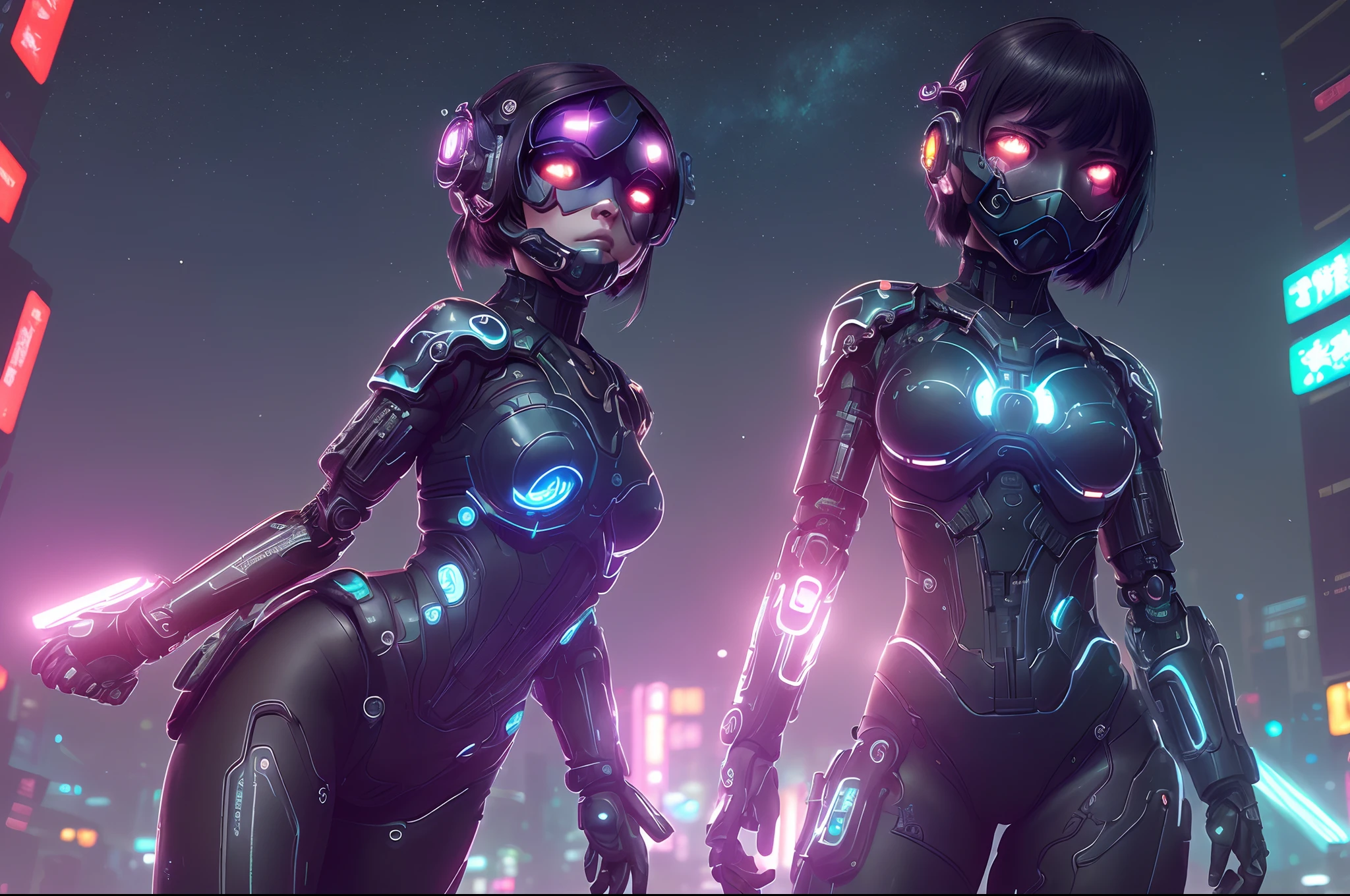 photo, high quality, (close-up shot of 1girl), to8contrast style,mechanical arms, cyborg, slime colored skin, liquid slime skin, arms up, face mask, slime girl, red eyes,(((alone in the darkness, night tokyo background, unlit, hard shadows, deep contrast))), pantyhose, blue lights, modelshoot style, small breasts,(extremely detailed CG unity 8k wallpaper), full body, most beautiful artwork in the world, trending on ArtStation, trending on CGSociety, Intricate, High Detail, Sharp focus, dramatic, night starry sky, photorealistic painting art by midjourney and ilya kuvshinov,