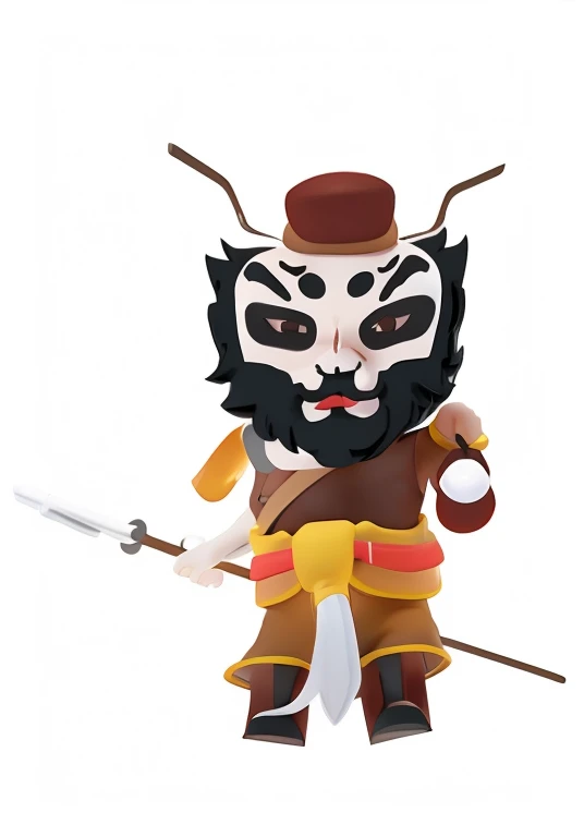 Black eye circles，There is a ring of beard on the face，zhangfei