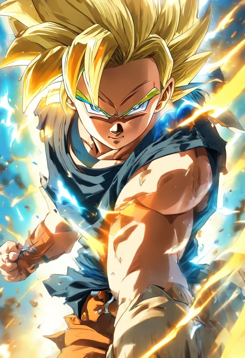 (cow boy shot: 1.2), (Android_18, and18(dragonball z), (finely detailed beautiful eyes and detailed face), (face through thigh: 1.4), (Knee Shooting: 1.2), Blonde hair, Solo, Lady, (Beautiful background), :), Dynamic Angle, Blue eyes, Light face, Sunlight, (Bright face: 1.2), Very wide hips, very thick thighs, Full body shot, Solo, Blonde hair,  Blue eyes, Short hair, Earrings, jewelry, denim vest, Open vest, (Black shirt), Denim skirt, (Long striped sleeves), Blue skirt, Brown cowboy boots
