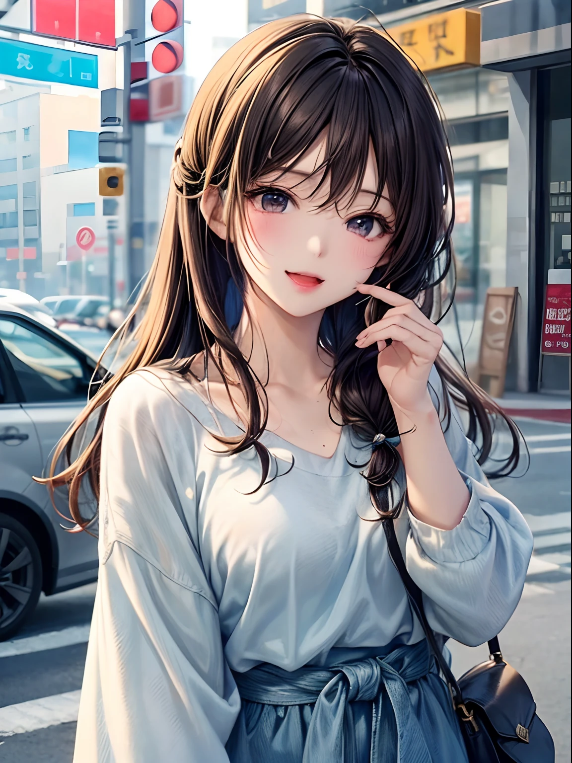 Random Fashion、cum on、Random actions、cum on、独奏、28-year-old woman、s lips:A sexy、Hair color: Dark brown、Translucent skin, the skin is fair and juicy,, (hairstyle on)Random Hairstyles、(Basic Information)smil、Big open mouth、Moist eyes、Gentle eyes、、Slim and soft、Mouth wide open、、Gentle look、the background is blurred