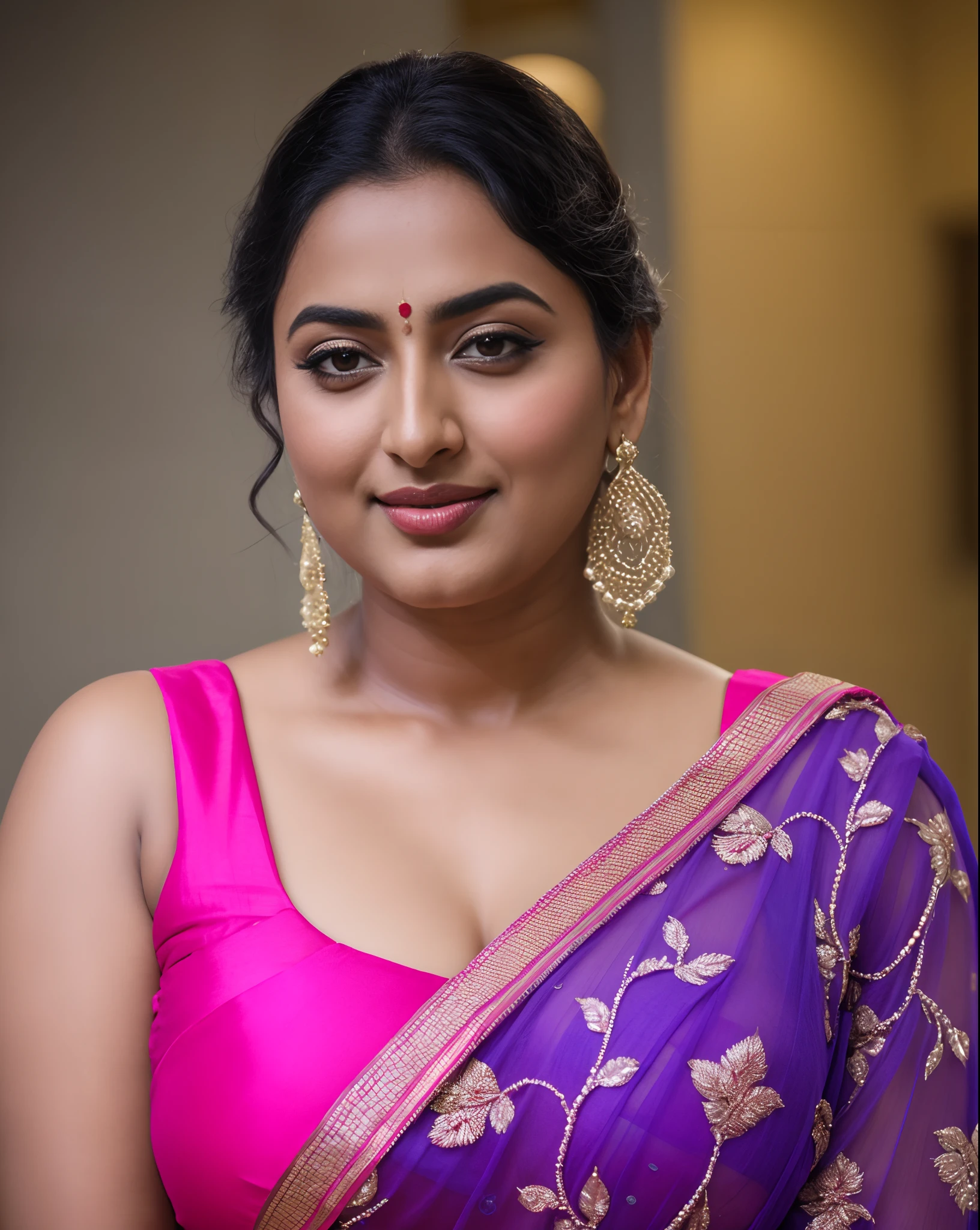 Foto RAW, photorealistic, photography, full body shot, master shot, goddess like beauty, perfect thick chubby mallu Desi aunty bhabhi, Wearing a Stanapatta, a chest-band.Saree model, model Photography, Indian saree shoot, Indian traditional wear advertising photography, traditional wear brand shoot, face of Indian actress Sonakshi Sinha, masterpiece, realistic, realism, incredible details, sensual pleasure, photorealism, detailed skin, skin pores, high contrast, photorealistic Artstation 8k HD digital art trend of high definition and detailed realistic skin texture, ultra detail, realistic skin texture, armature, best quality, ultra high definition, (photorealistic:1.4),, high resolution, detail, raw photo, Re sharp, by Lee Jefferies Nikon D850 Film Stock Photo 4 Kodak Portra 400 Camera F1.6 Lens Rich Color Ultra Real Realistic Realistic Textures Dramatic Lighting Unreal Engine Trending at Art Station Cinestill 800,(pele altamente detalhada: 1.2), 8k UHD, DSLR, soft-lighting, alta qualidade, grain of film, Fujifilm XT3,she didn't like to wear blouse or bra, she is happy to wear only saree, she hates blouse or bra,