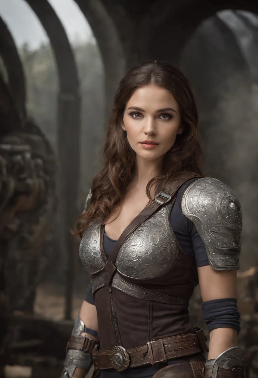 mujer alienigena extraterrestre, considerada como una de las razas mas bellas de la galaxia, con una cara, ojos y labios sensuales, vestida con uniforme sexy de gears of war con minifalda, ((se encuentra en centro de control de estacion espacial)). hiperrealista, imagen nitida, 8k. imagen cinematografica. (intrincados detalles de la maquina), (obra maestra de calidad superior