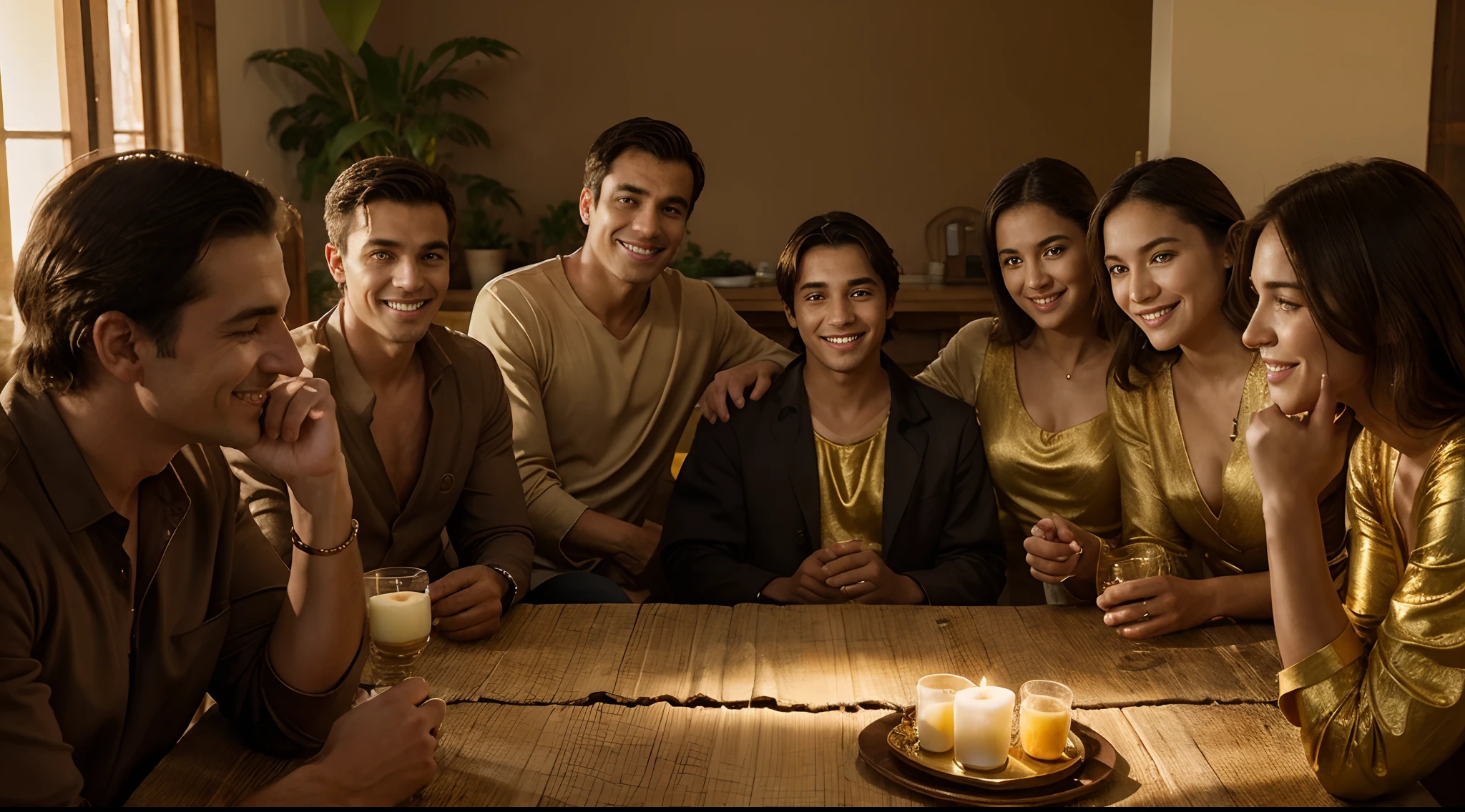 good, The Blessed Man, Smile next to your seven sons and three daughters, while the golden light of dusk illuminated its untold riches. Em seu rosto, the serenity of those who know prosperity not only material, but also the richness that springs from family and gratitude.