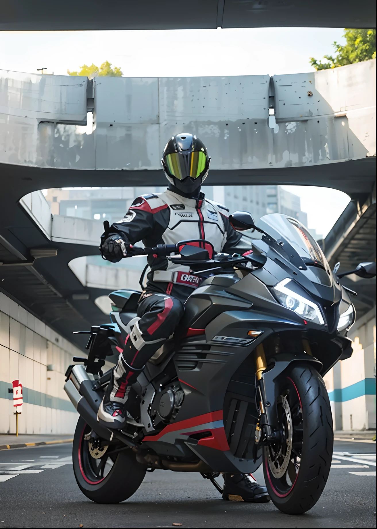 1boys,1other,biker_clothes,Kamen Rider 555,bikesuit,Car,Driving,Grey_sky,Ground_vehicle,helmet,Holding_helmet,engines_vehicle,motorcycle,motorcycle_helmet,On_motorcycle,Outdoors,Police,Riding,Road,Scooter,black shadows,Solo,street,tire,vehicle_Focus,wheel