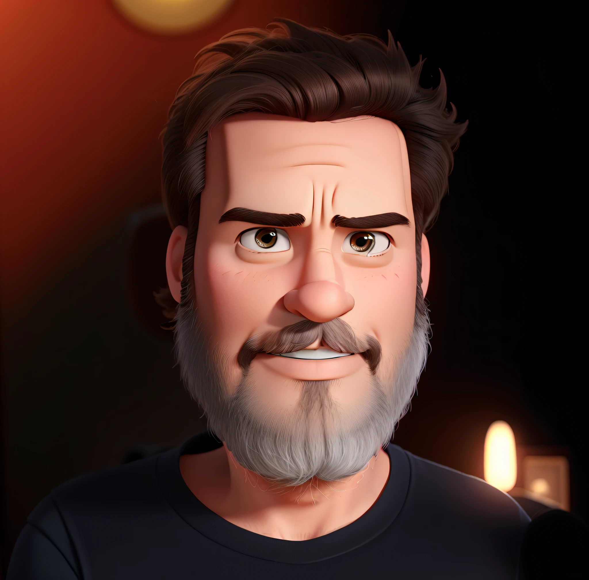 Um homem de 40 anos estilo disney pixar, alta qualidade, melhor qualidade
