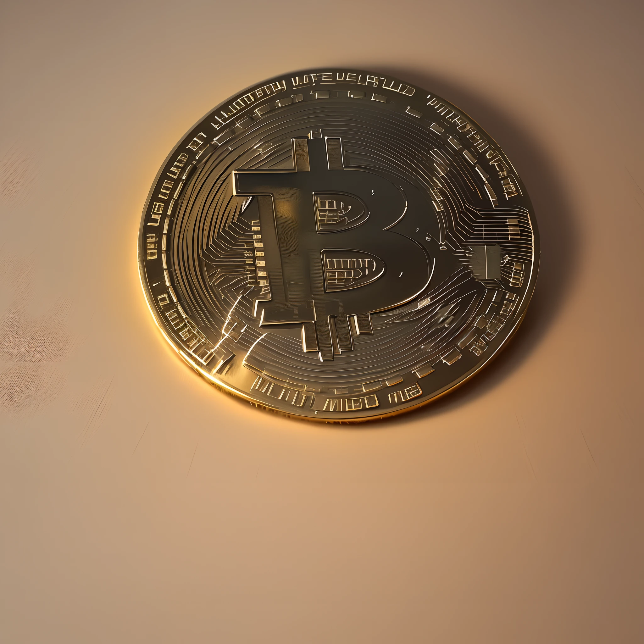 Uma imagem da moeda Bitcoin