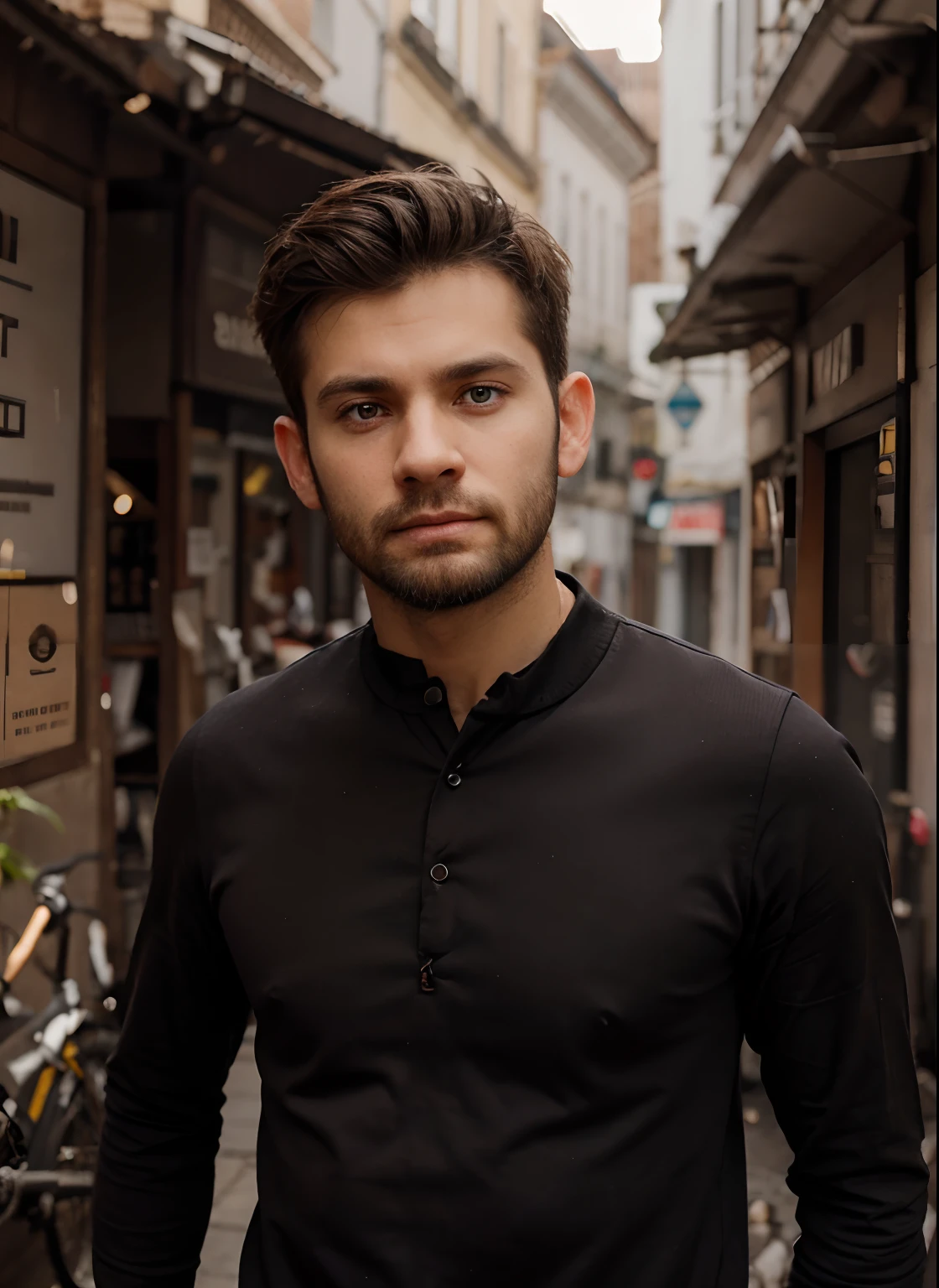 Change background. Realestic face .small beard.8k