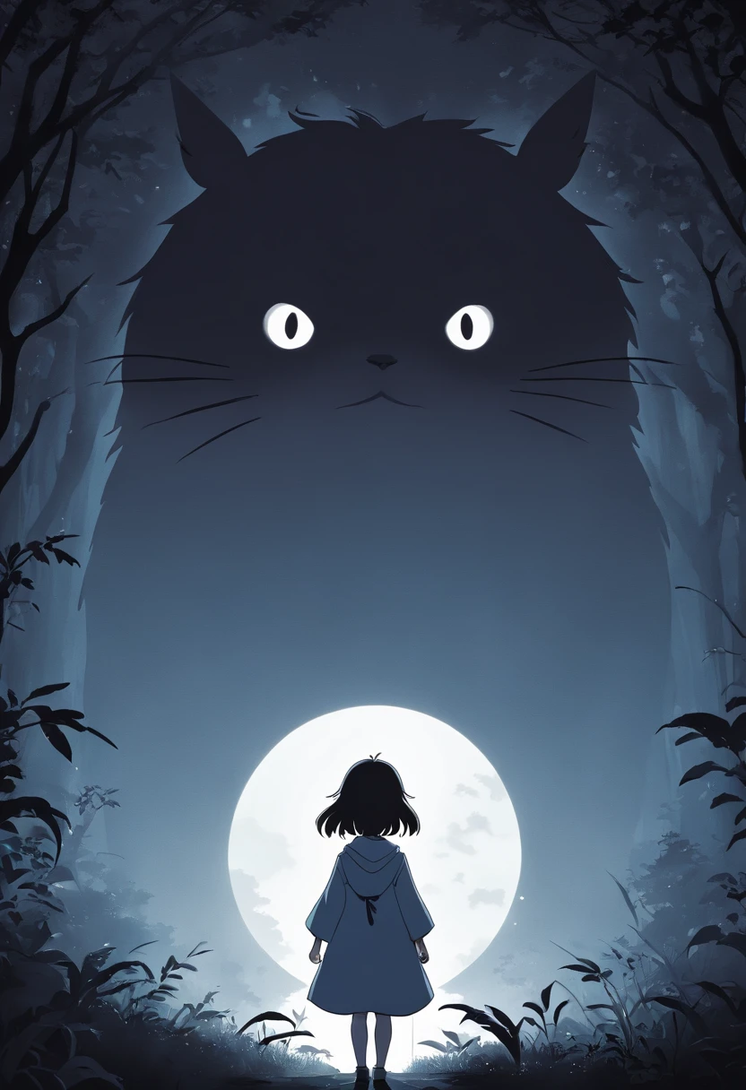 Créez une image en noir et blanc dans un style minimaliste représentant un cercle fin avec une tête d'oni. Le design doit être simple et épuré.