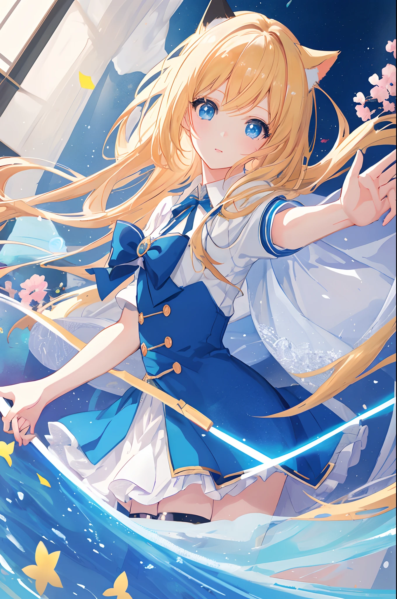 (best qualtiy,Masterpiece), tsunadens, Solo, ,anime girl with blue eyes and a cat ears, small curvaceous loli, anime moe art style, anime visual of a cute girl, seductive anime girls, loli in dress, Anime waifu, Digital anime illustration, Cute anime girl, ecchi anime style, pretty anime girl, attractive anime girls, anime best girl, An anime girl, Splash art anime Lori beautiful detailed girl, Extremely detailed eyes and face, Beautiful detailed eyes,Detailed light, Cinematic lighting, Lens flare, light  leaks, Sunlight , Shine , beautiful detailed glow,absurderes, unbelievable Ridiculous, hugefilesize , Ultra-detailed, A high resolution, Extremely detailed,Best quality ,Masterpiece, illustration, An extremely delicate and beautiful, Extremely detailed ,CG ,Unity ,8K wallpaper, Amazing, finedetail, Masterpiece,Best quality,offcial art,Extremely detailed Cg Unity 8K wallpaper,
