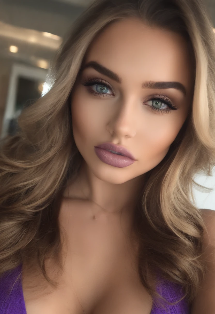 Femme arafed avec de gros seins, fille sexy aux yeux verts, Portrait Sophie Mudd, cheveux bruns et grands yeux, selfie of a young woman, Yeux de chambre, Violet Myers, sans maquillage, maquillage naturel, looking straight at camera, Visage avec Artgram, Maquillage subtil, Superbe photo du corps entier, piercing green eyes, Bel angle, fille mignonne, Image du corps entier, corps entier, Prise de vue du corps entier, blonde goddess, High detail, sexy pose, night club, parti, amusement