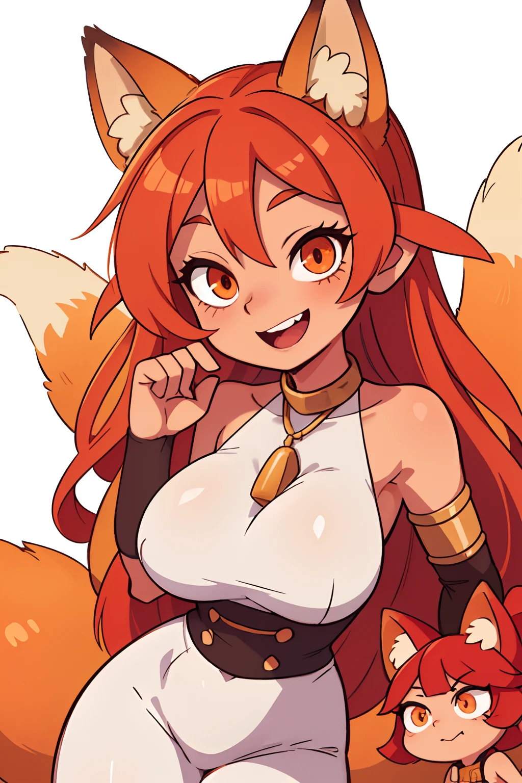 What do you think about the name Amar? She is a mischievous character with ears, fox-like, and a gorgeous fluffy fox tail. Her eyes resemble amber, And the smile shines brightly, Lifting the mood around.