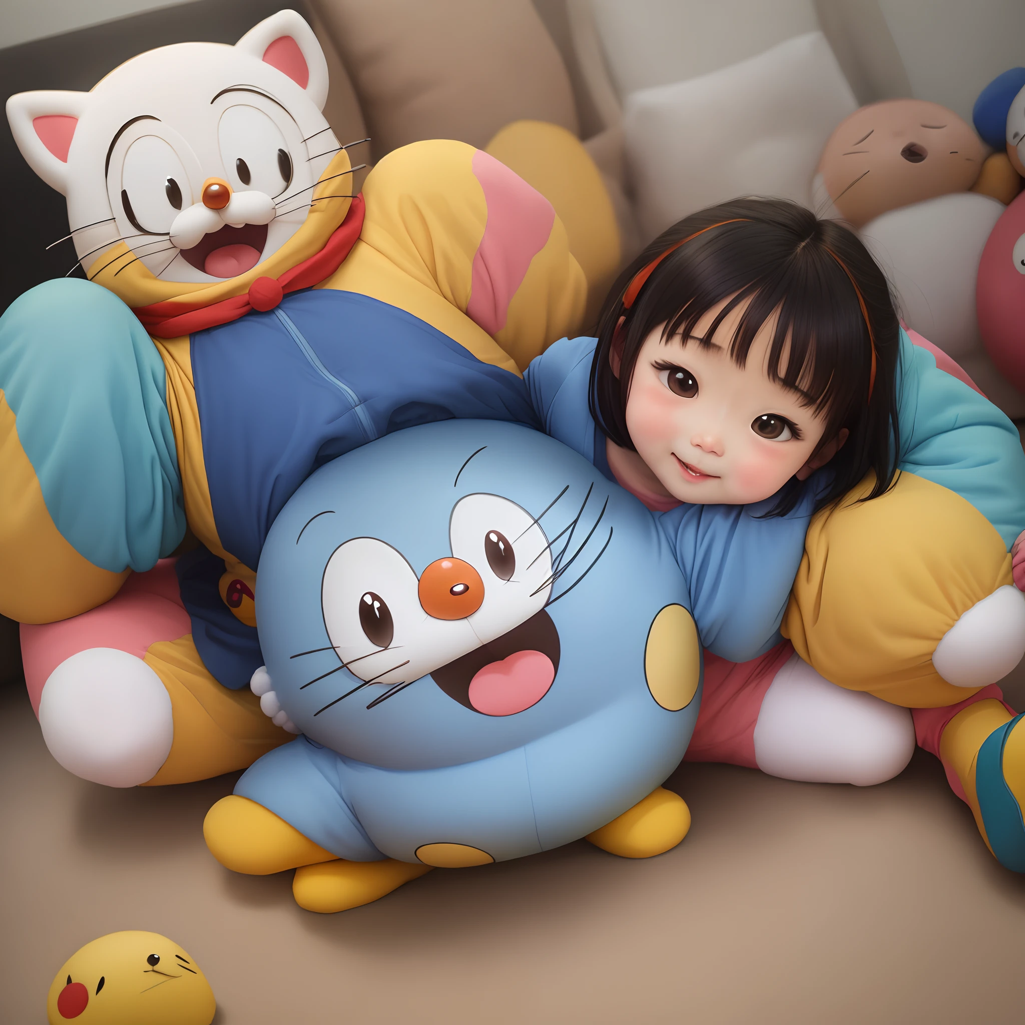 Doraemon's costume cartoon cute chubby one-piece
