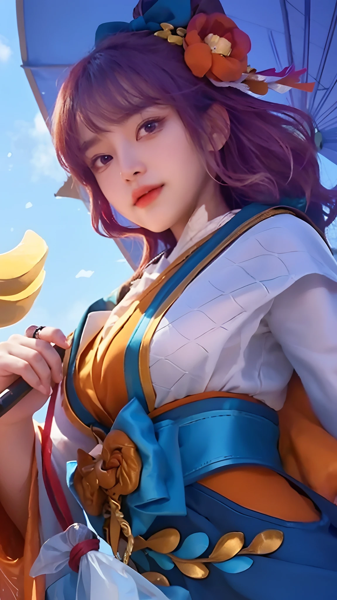 masterpiece, best picture quality, high quality, beautiful girl, Japanese, Japanese school girl, popular Korean makeup, detailed, swollen eyes, detailed eyes, detailed skin, beautiful skin, ultra high resolution, (reality: 1.4), very beautiful, slightly younger face, beautiful skin, slender, (ultra realistic), (illustration), (high resolution), (8K), (highly detailed), (best illustration), (beautifully detailed eyes), (super detailed), (wallpaper), (detailed face), looking at viewer, fine details, detailed face, pureerosfaceace_v1, smiling, looking straight ahead, looking straight ahead, angle from waist up, realistic photo, bright lighting, professional lighting, blonde, long hair, dark abandoned, big red moon, gorgeous red and black dress, young girls,Kiss Shot Acerola Orion Heart Under Blade, natural face, clean face