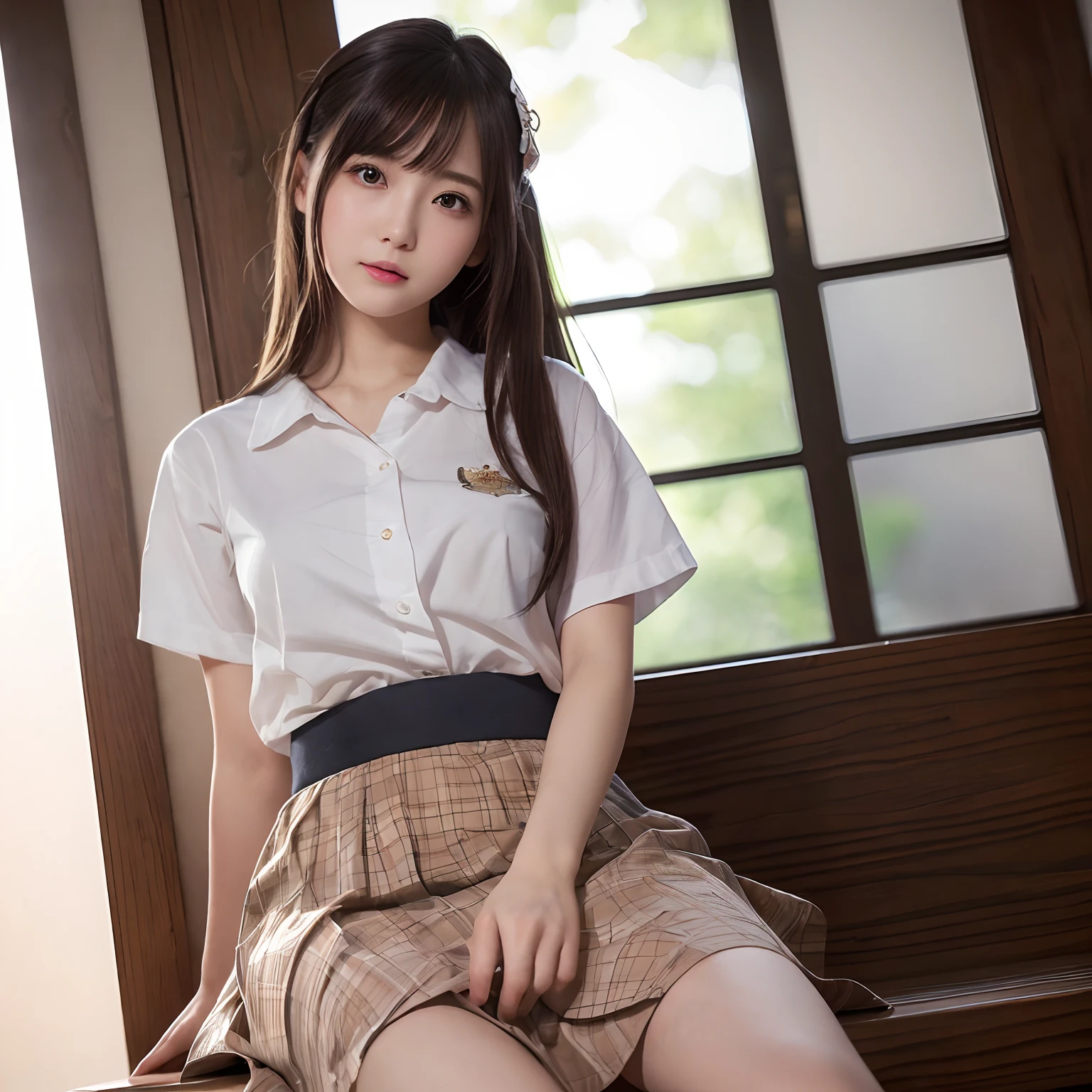 (Best Quality,4K,8K,hight resolution,masutepiece:1.2),Ultra-detailed,(Realistic,Photorealistic,Photorealsitic:1.37),cute-style,skirt by the,dian,Dribbling High Detail 8K,Studio Lighting - V 6, Real life girls, portrait of a japanese teen, doress