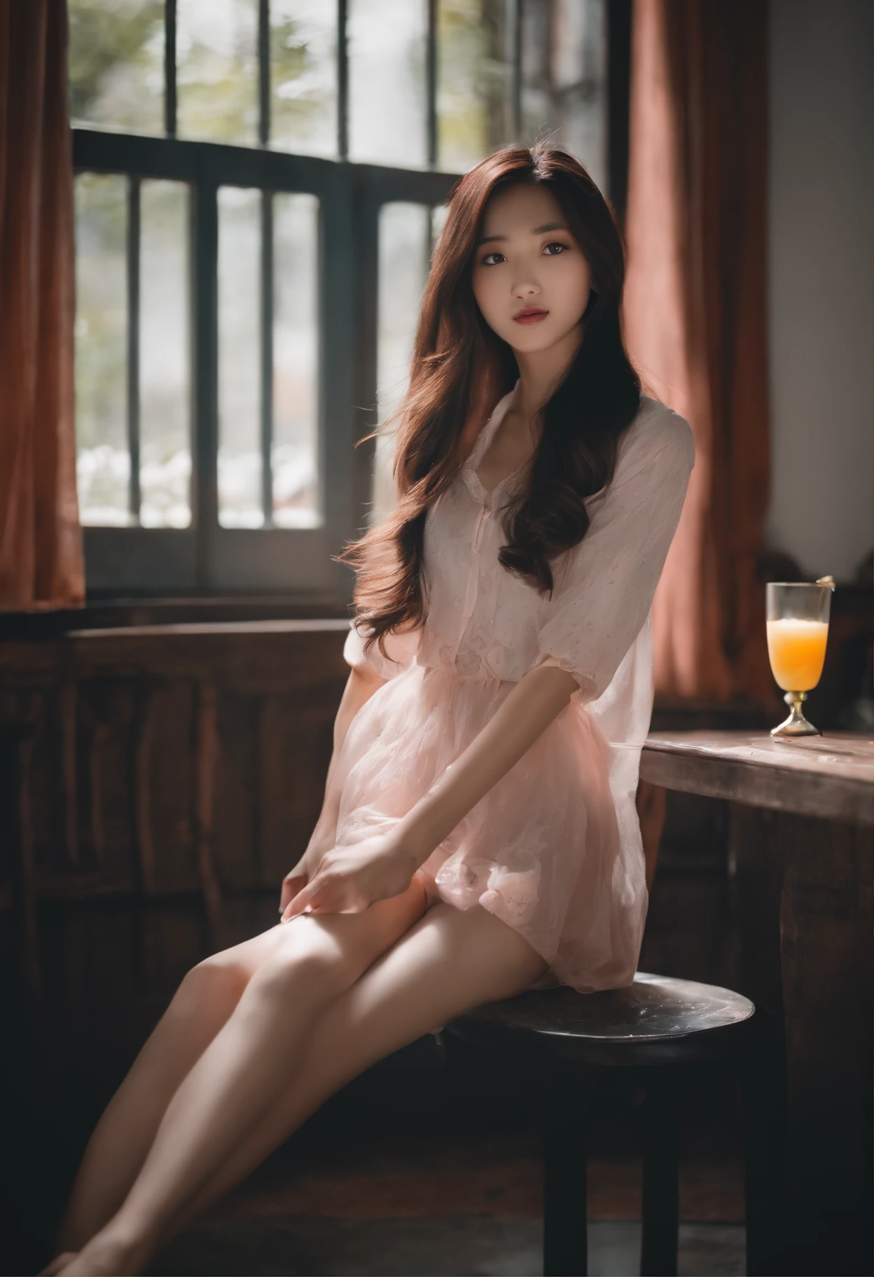 Poor milk，flatchest，Long legs，Chinese，teens girl