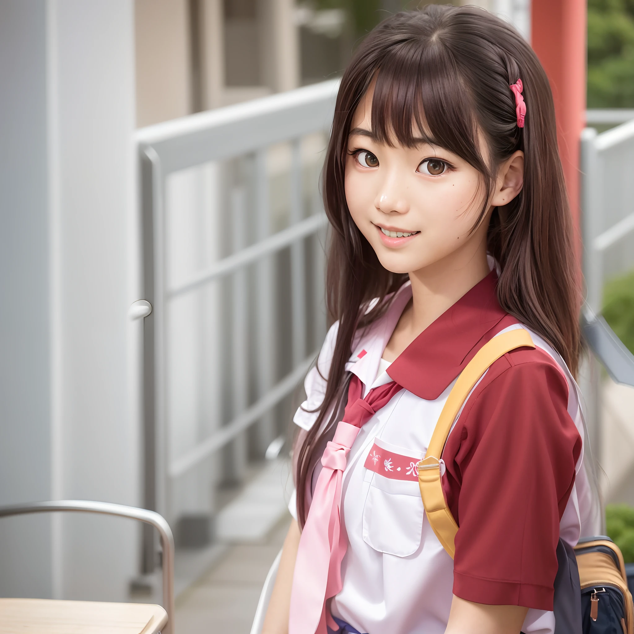 Young asian girl in school uniform is taking pictures, wearing japanese school uniform, Japan school uniform, Cute Schoolgirl, japanese girl school uniform, a hyperrealistic schoolgirl, beautiful anime high school girl, portrait of a japanese teen, a hyperrealistic schoolgirl, girl wearing school uniform, portrait of high school girl, pupils, japanese high school, Seifuku