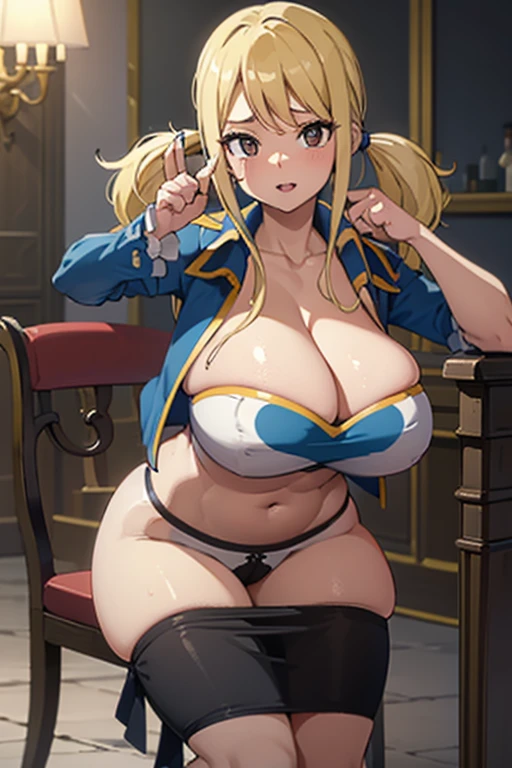 NSFW (en anglais seulement), 1 fille, magnifique femme sexy, ((Masterpiece)),((Best quality)),((Ultra-detailed)),(8k),((wallpaper)),((CG extremely detailed)),(Photo brute:1.2), Uniforme scolaire, dans la salle de classe, spreads legs, Shows off her soaked panties, regard pervers, magnifique femme plantureuse, (huge breasts), sous-seins, larges hanches, (belles cuisses nues), Beautiful schoolgirl, Very sexy uniform,