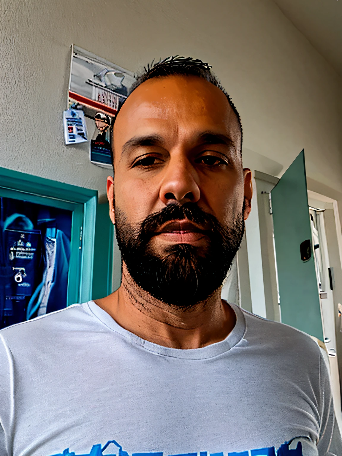 Homem com barba e camisa cinza em frente a uma parede, Homem de 4 0 anos, imagem de perfil, david rios ferreira, Homens de 45 anos, 3 2 - ano - homem de idade, foto de um homem, 3 6 anos, foto do perfil, 38 anos, foto de um homem branco de 50 anos