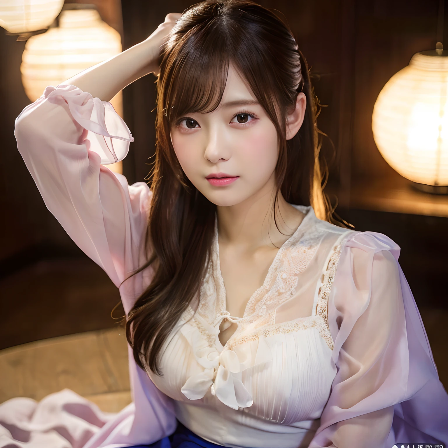 (Best Quality,4K,8K,hight resolution,masutepiece:1.2),Ultra-detailed,(Realistic,Photorealistic,Photorealsitic:1.37),cute-style,skirt by the,dian,Dribbling High Detail 8K,Studio Lighting - V 6, Real life girls, portrait of a japanese , Sheer clothes